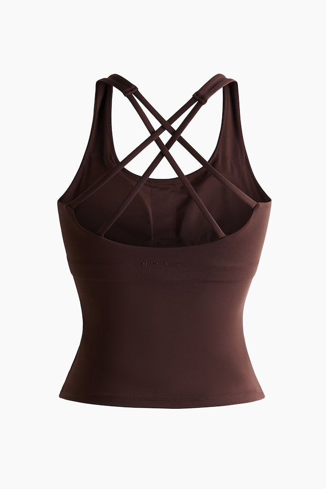 Sports vest top with SoftMove™-Warm brown - 4