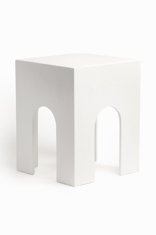 Wooden side table - White - 1