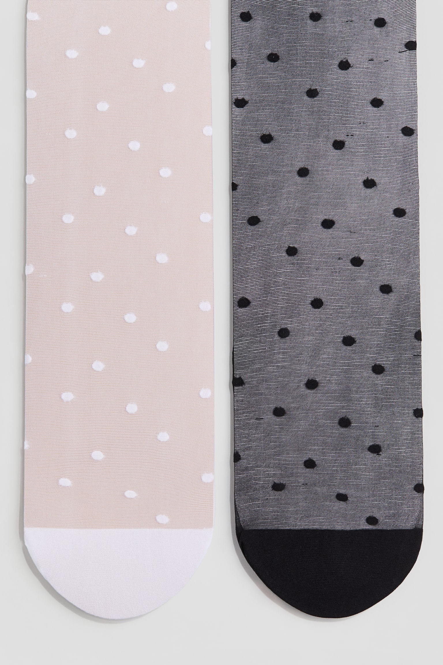 2-pack knee-high socks - White/Black - 2