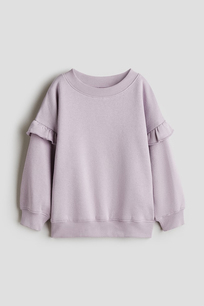 Ruffled Sweatshirt - Light purple/Pink/Light pink/Coral pink/Mint green - 1