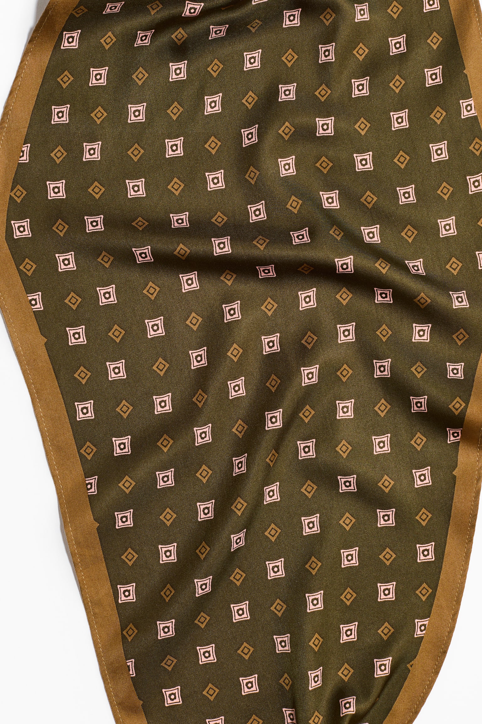 Neck scarf - Dark khaki green/Patterned - 2