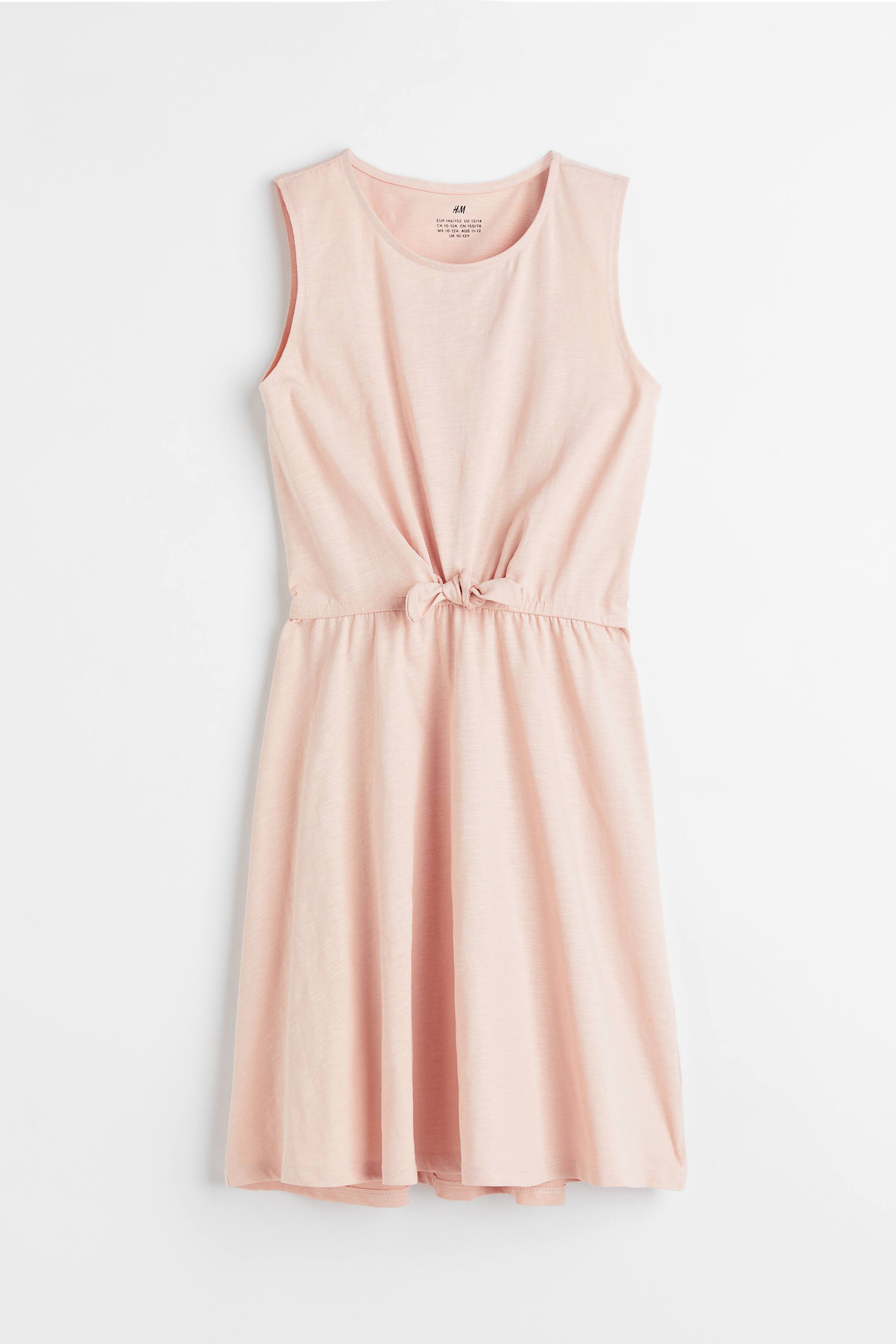 View larger image: Tie-detail dress - Light pink - Kids | H&M IN 1