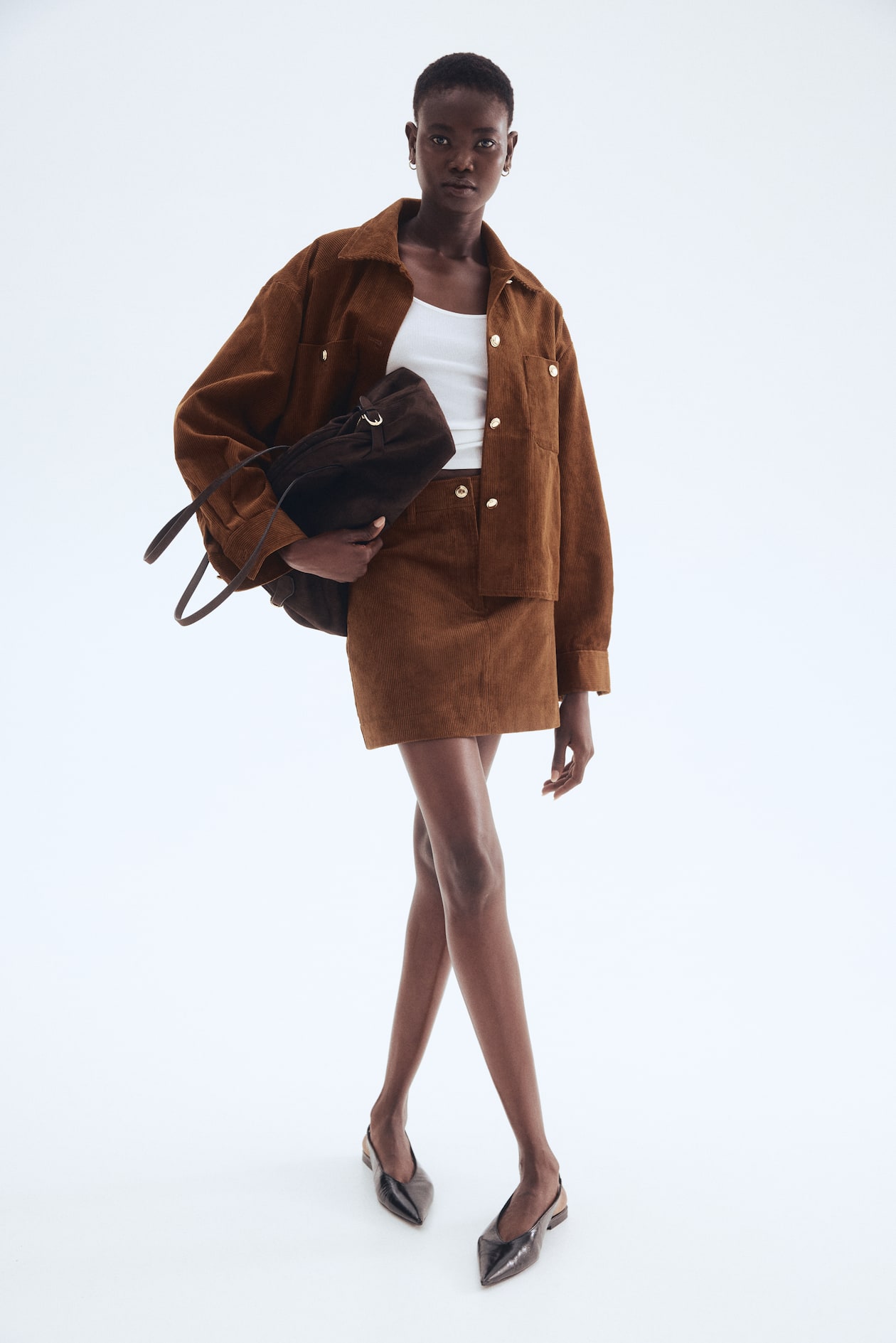 Mini skirt - Brown - Ladies | H&M GB