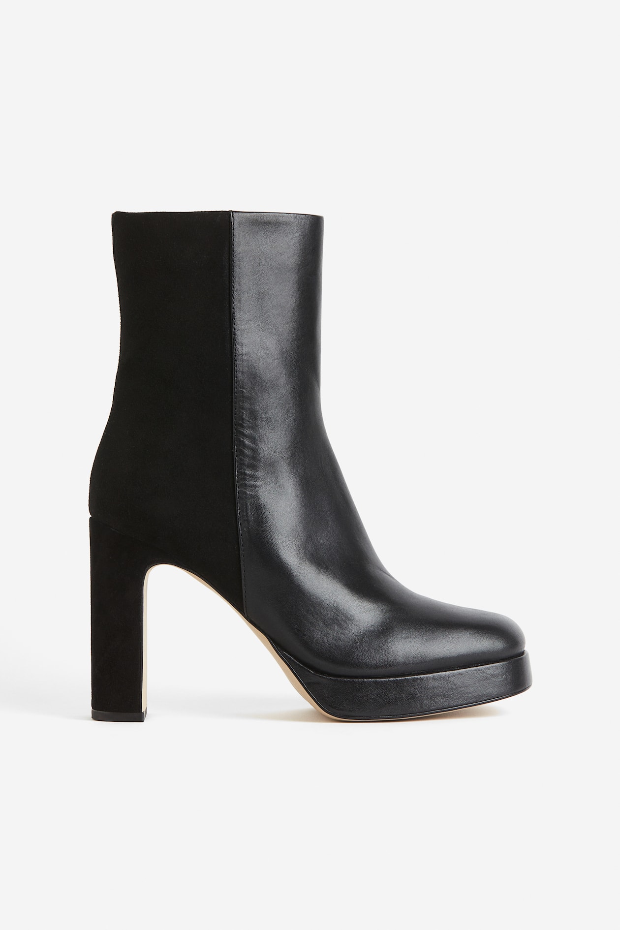 HM 25S TALL BOOTS 90 MM IN BLACK LAMBSKIN WITH SILVER HARDWARE