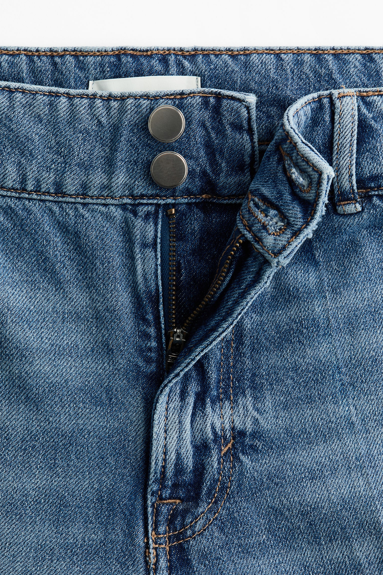 Wide High Waist Jeans - כחול ג'ינס/כחול ג'ינס כהה/לבן/כחול ג'ינס בהיר - 3