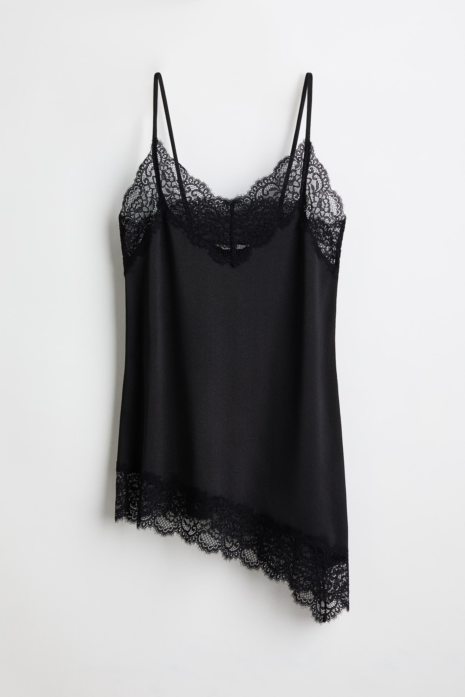 Top de alças com renda - Preto - 1