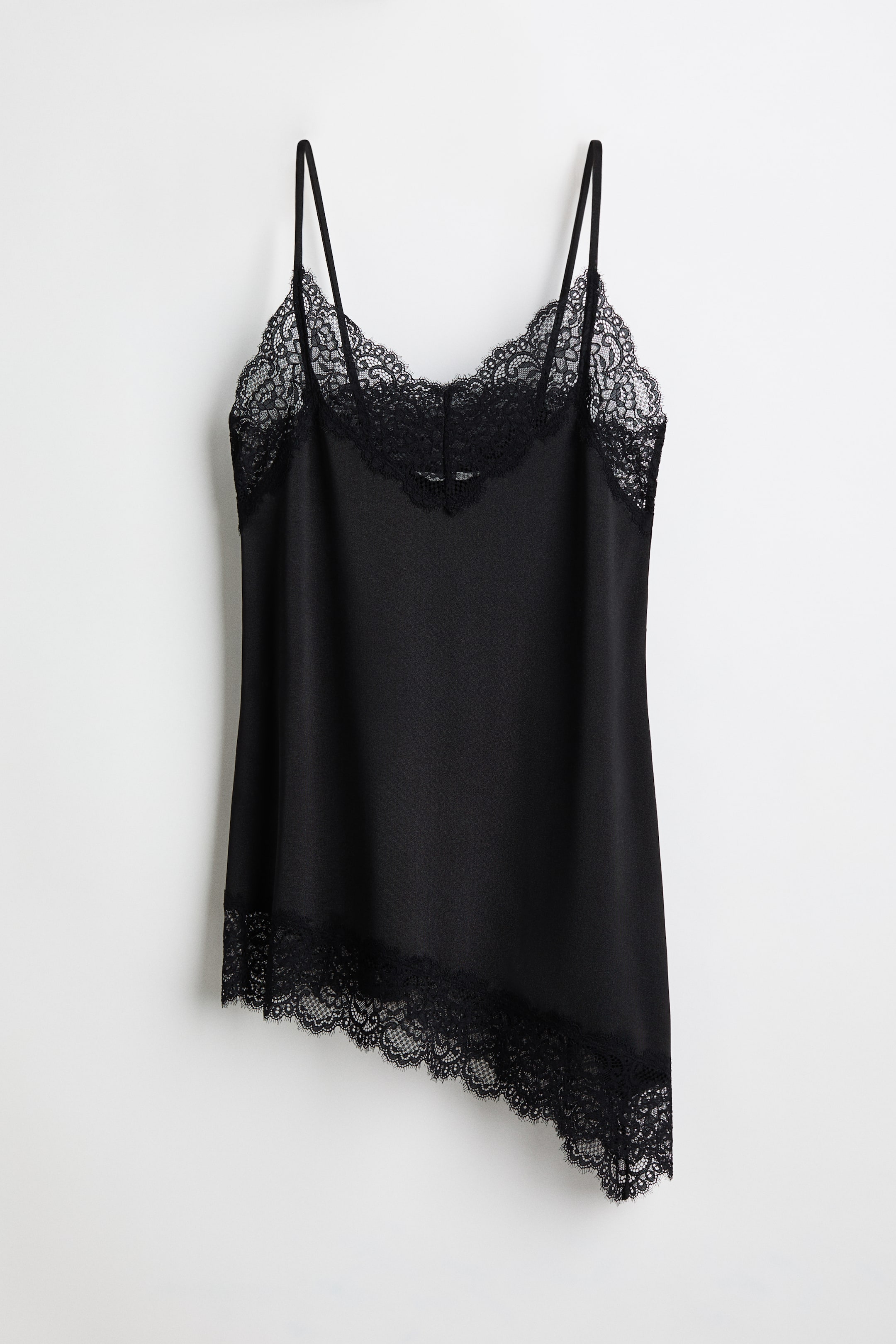 Büyük resmi görüntüle: Dantel Şeritli ve Askılı Üst - Siyah - KADIN | H&M TR 6