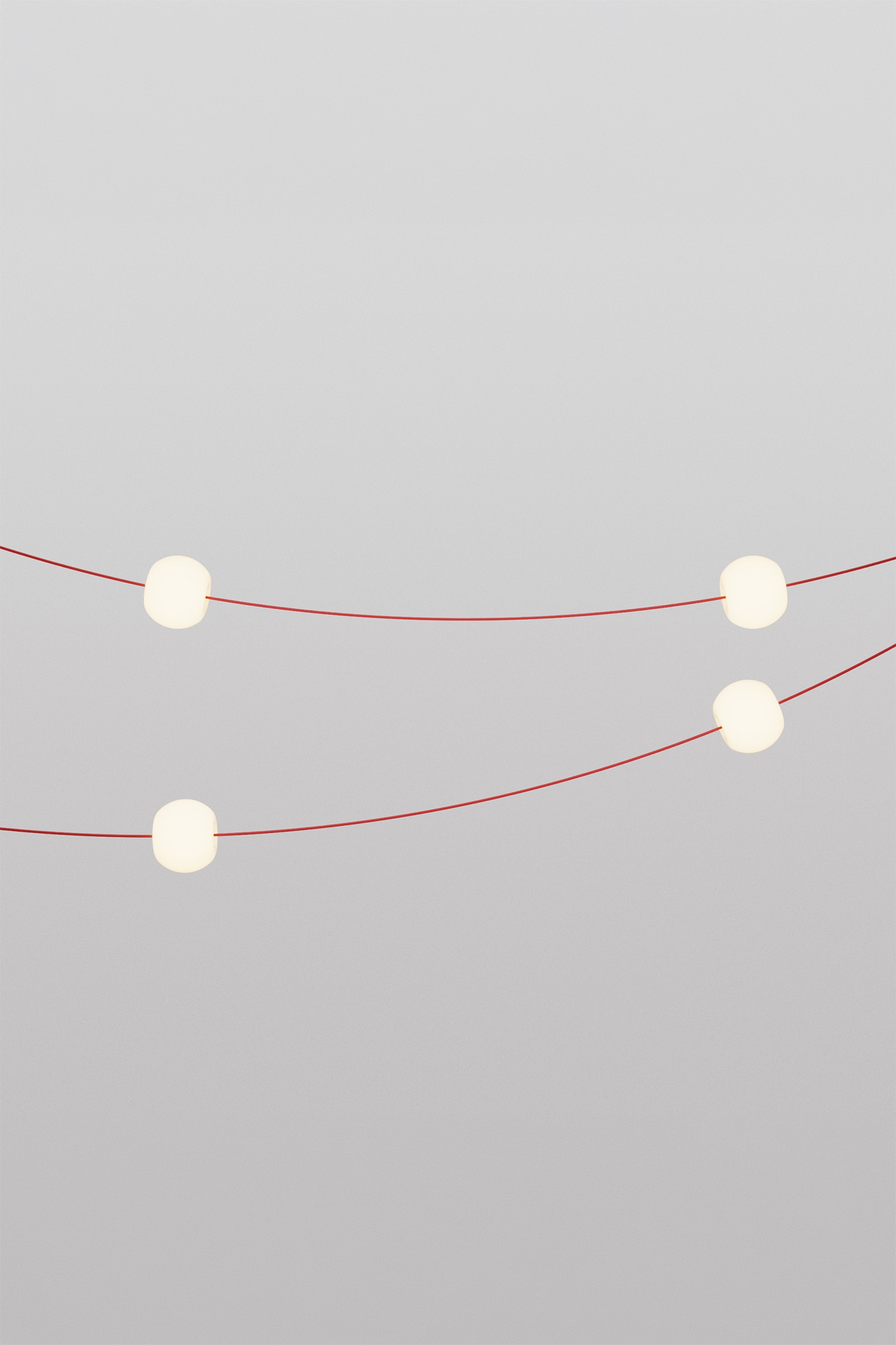 Guirlande Lumineuse D'extérieur Ip67 À 4 Ampoules - Rouge/Beige/Blanc