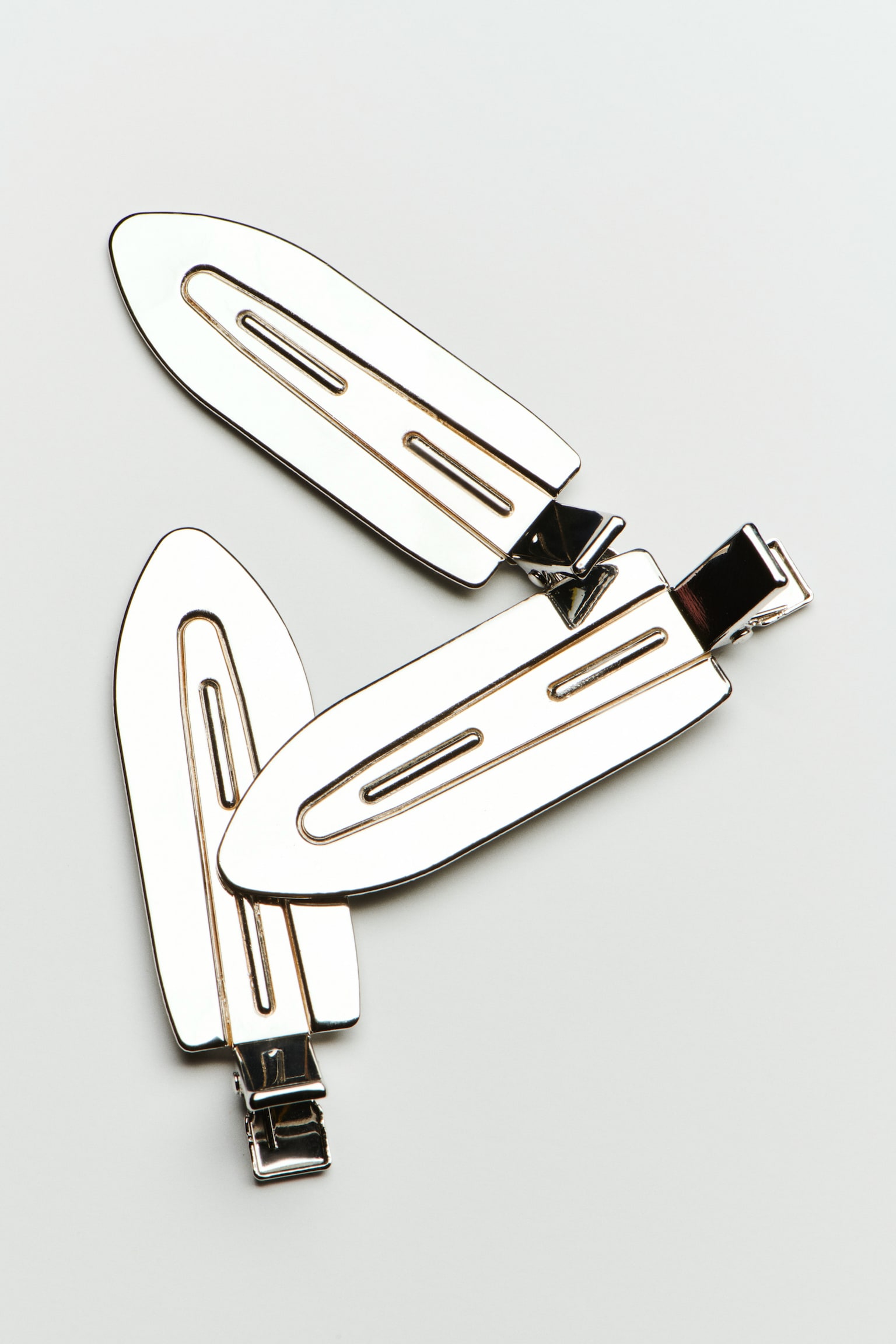 Lot de 2 barrettes professionnelles - Argenté - 3