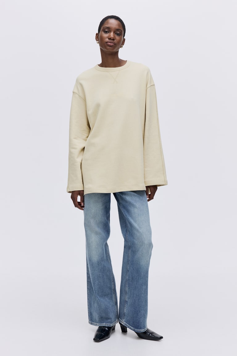 B&C Unisex Crew Neck Sweatshirt - Modern Fit, Soft & Durable (Medium, Sand)