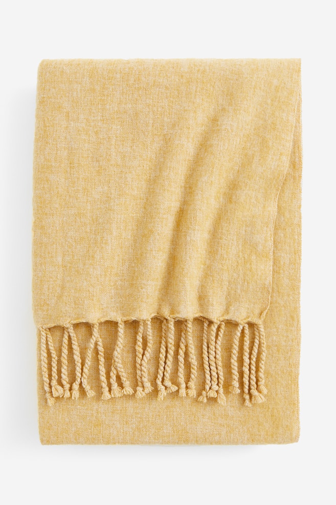 Decke aus Wollmischung - Gelb/Rosa/Beige - 1