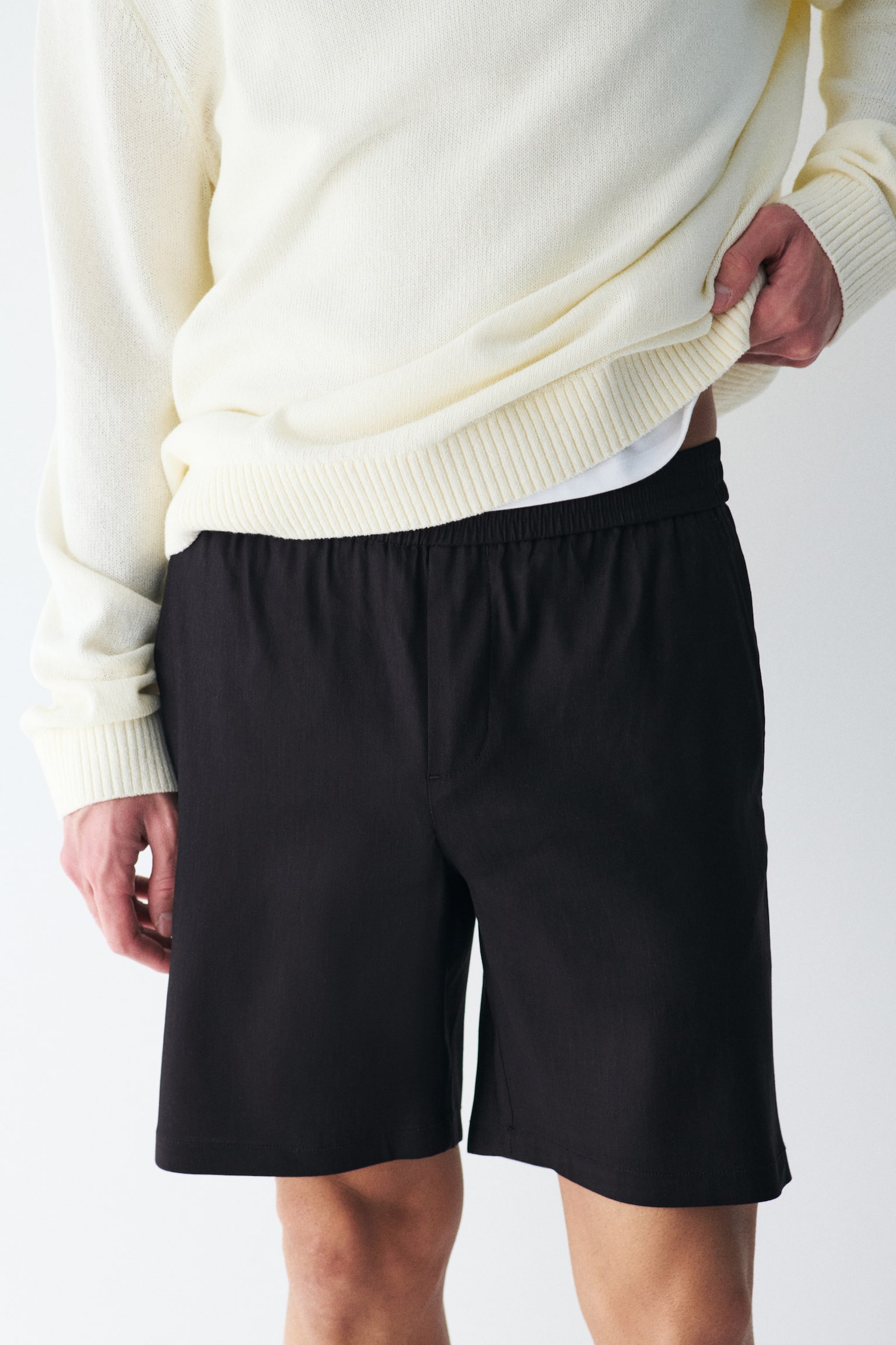Pantalón corto en mezcla de lino Relaxed Fit - 6