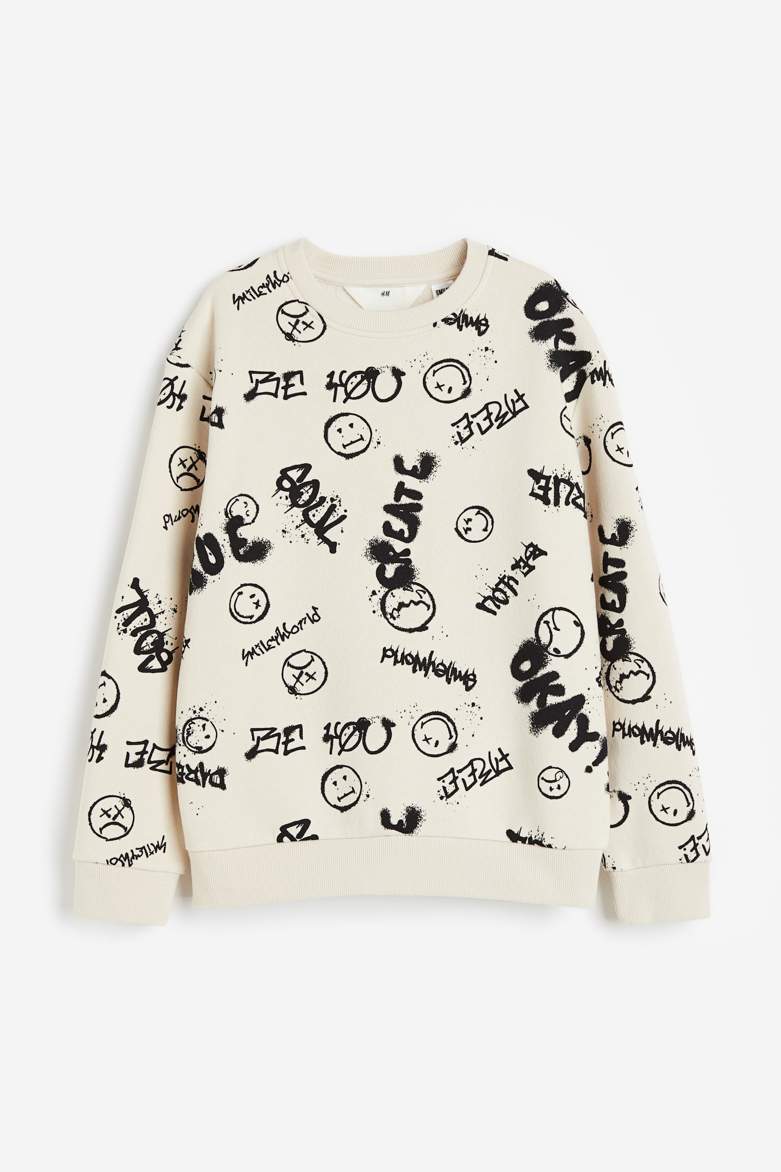 Print Sweater - Light beige/SmileyWorld®/Black/The Simpsons/Black/PlayStation/Black/SpongeBob SquarePants/Light grey marle/SmileyWorld® - 1