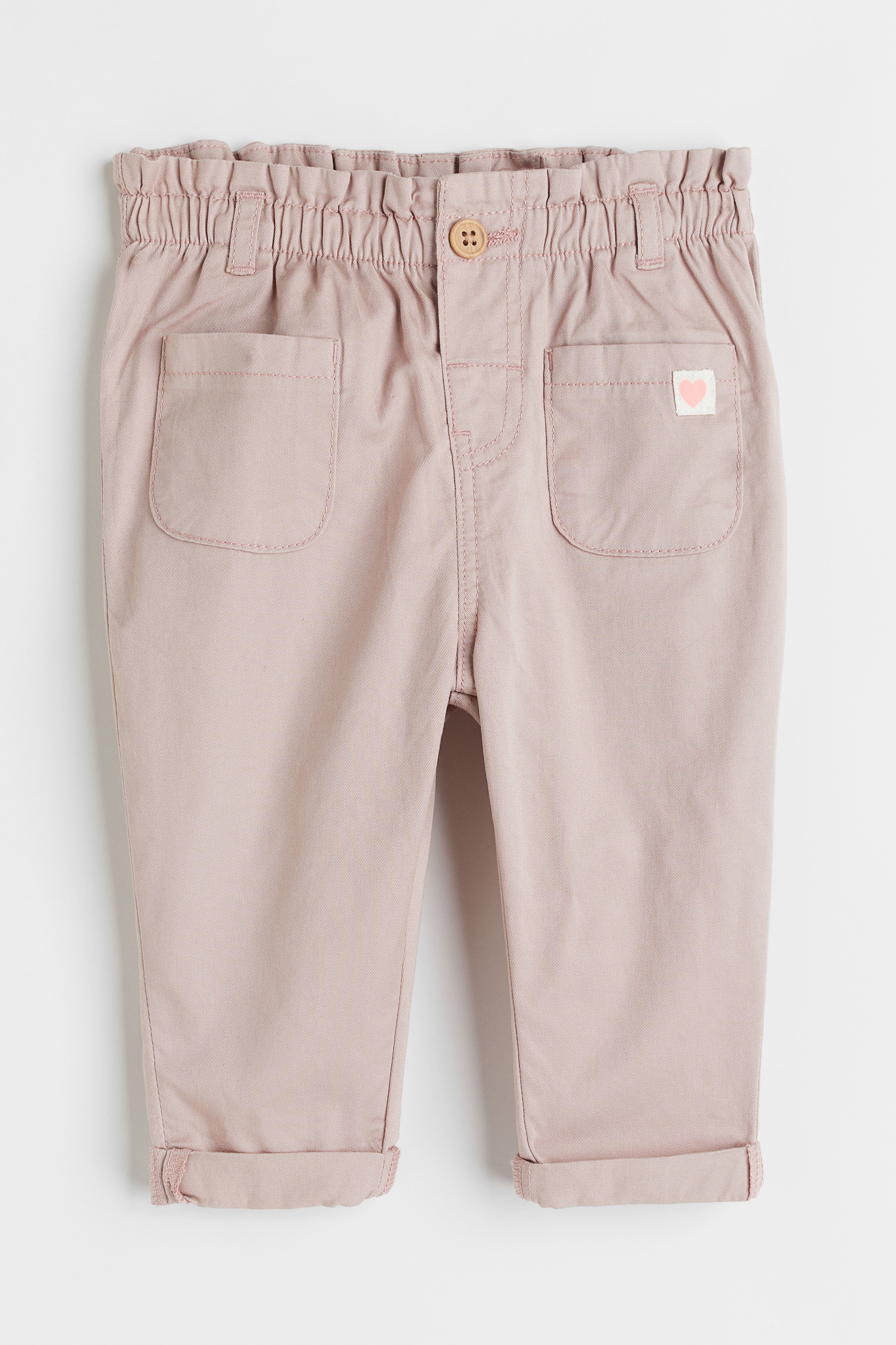 Paper bag trousers Light pink Kids H M IE