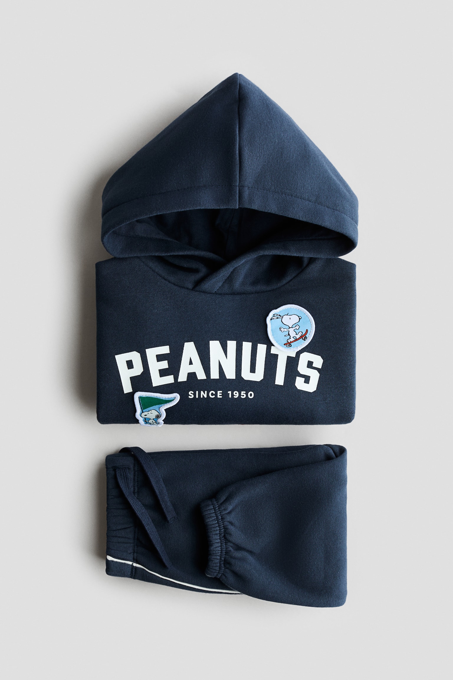 Conjunto de sweatshirt com capuz e joggers - Navy blue/Snoopy/Azul claro/Rato Mickey - 2