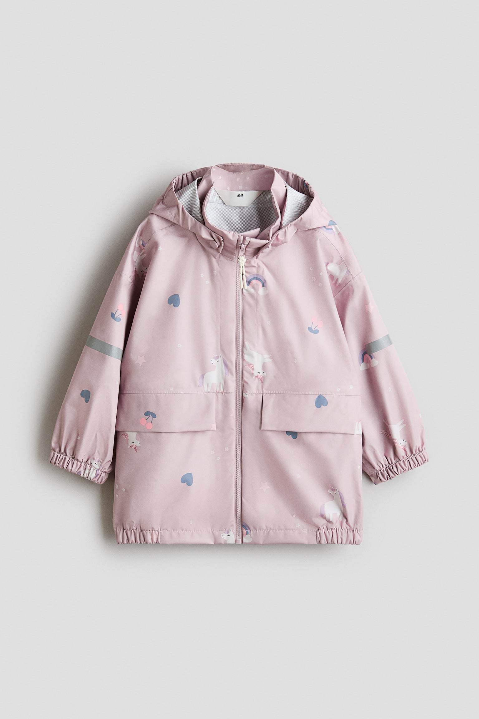 2.5-layer rain jacket - Light dusty pink/Unicorns/Peach pink/Spotted/Black/Dusty pink/Berries/Dusty blue/Dinosaurs/Beige/Leopard print/Mole/Spotted