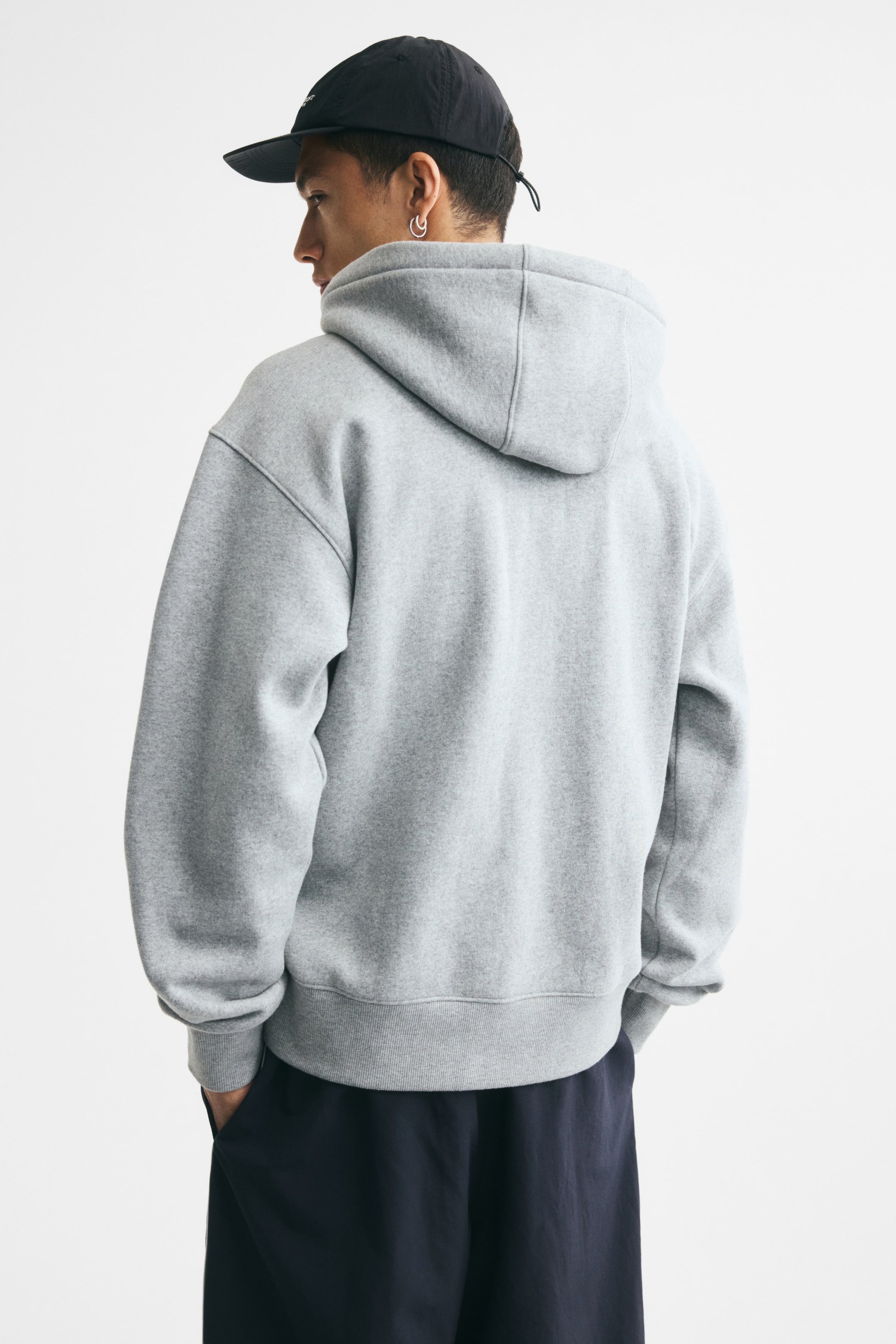 Veste à capuche décontractée fermeture éclair
