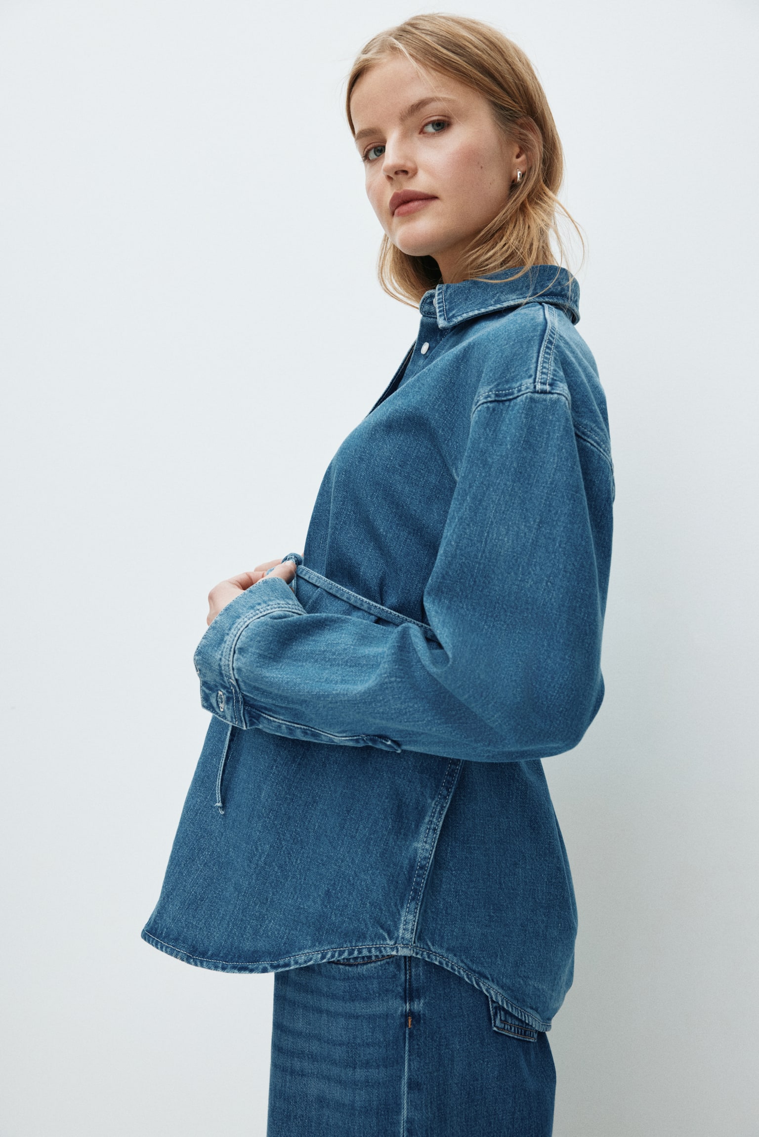 MAMA Koszula dżinsowa - Niebieski denim - 3