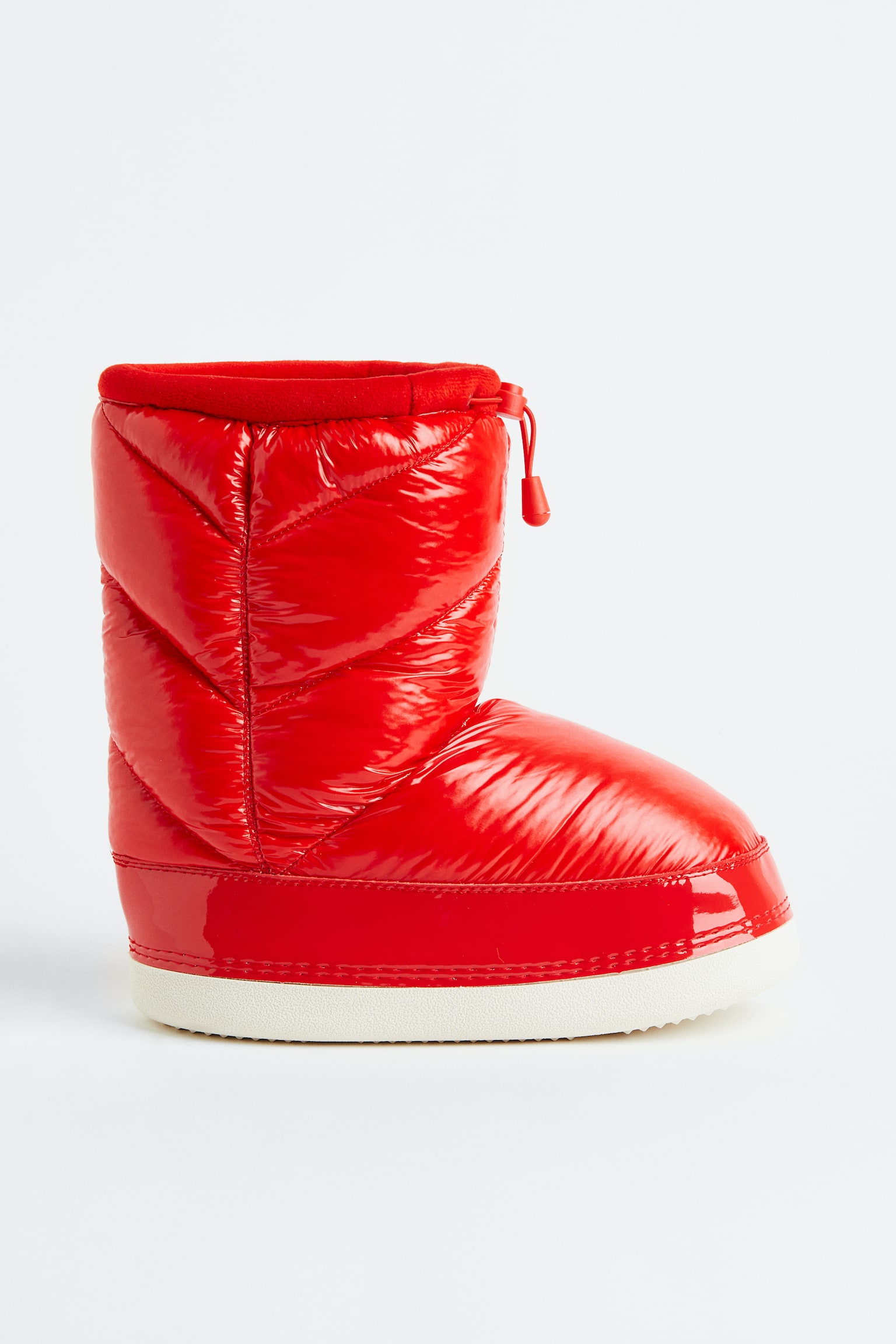 Warm-lined padded boots - Red - 1