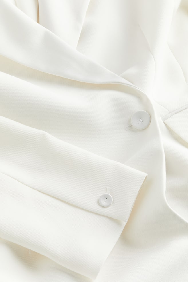 Fitted blazer dress - White - 4