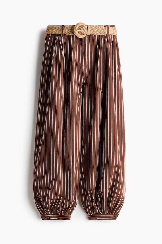 Женские брюки H&M Belted Balloon-Leg Pants