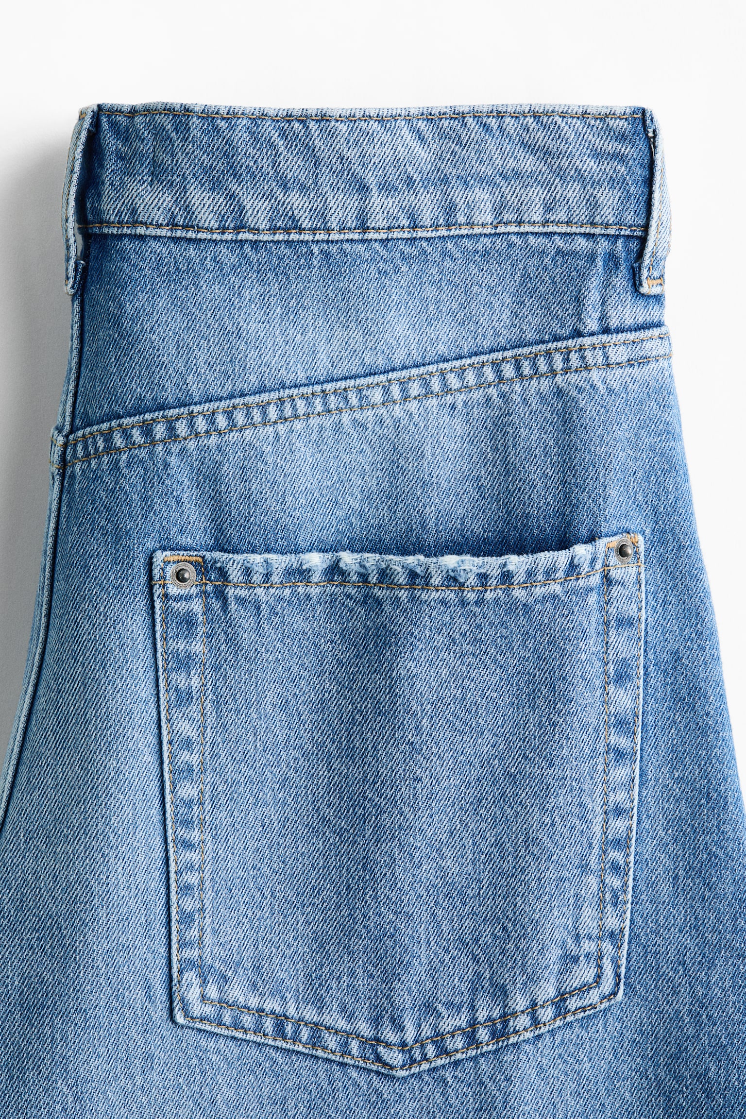 Barrel Leg Regular Jeans - Açık kot mavisi - 2