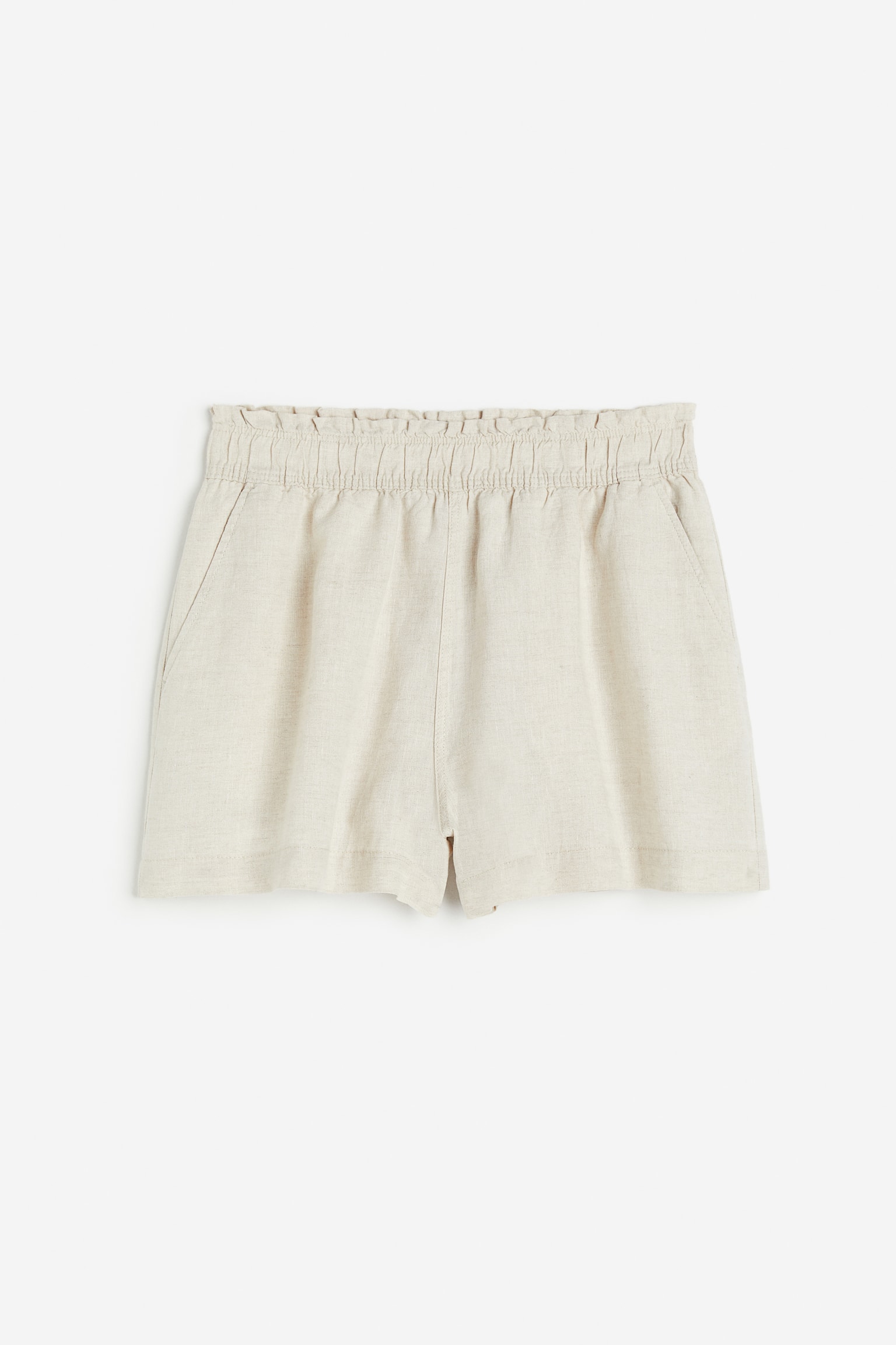 Linen Shorts - Light beige/Black/Olive green/Light blue/Khaki green/Pattern/Light beige/Stripe/Pink/Stripe/Orange/Rust brown/Pink - 2