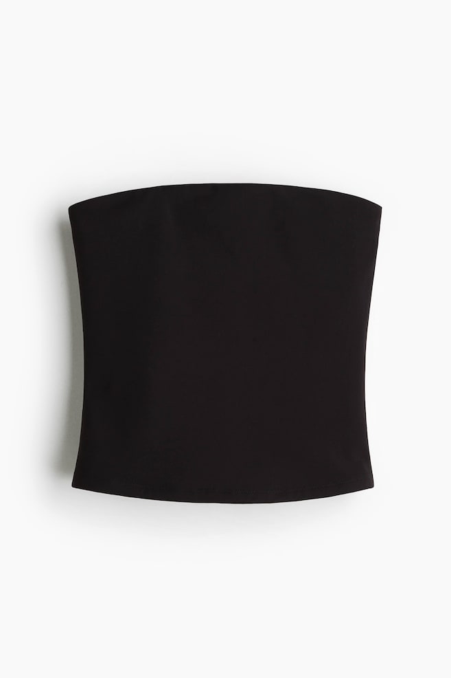 Sports tube top with SoftMove™ - Black/Brown - 1