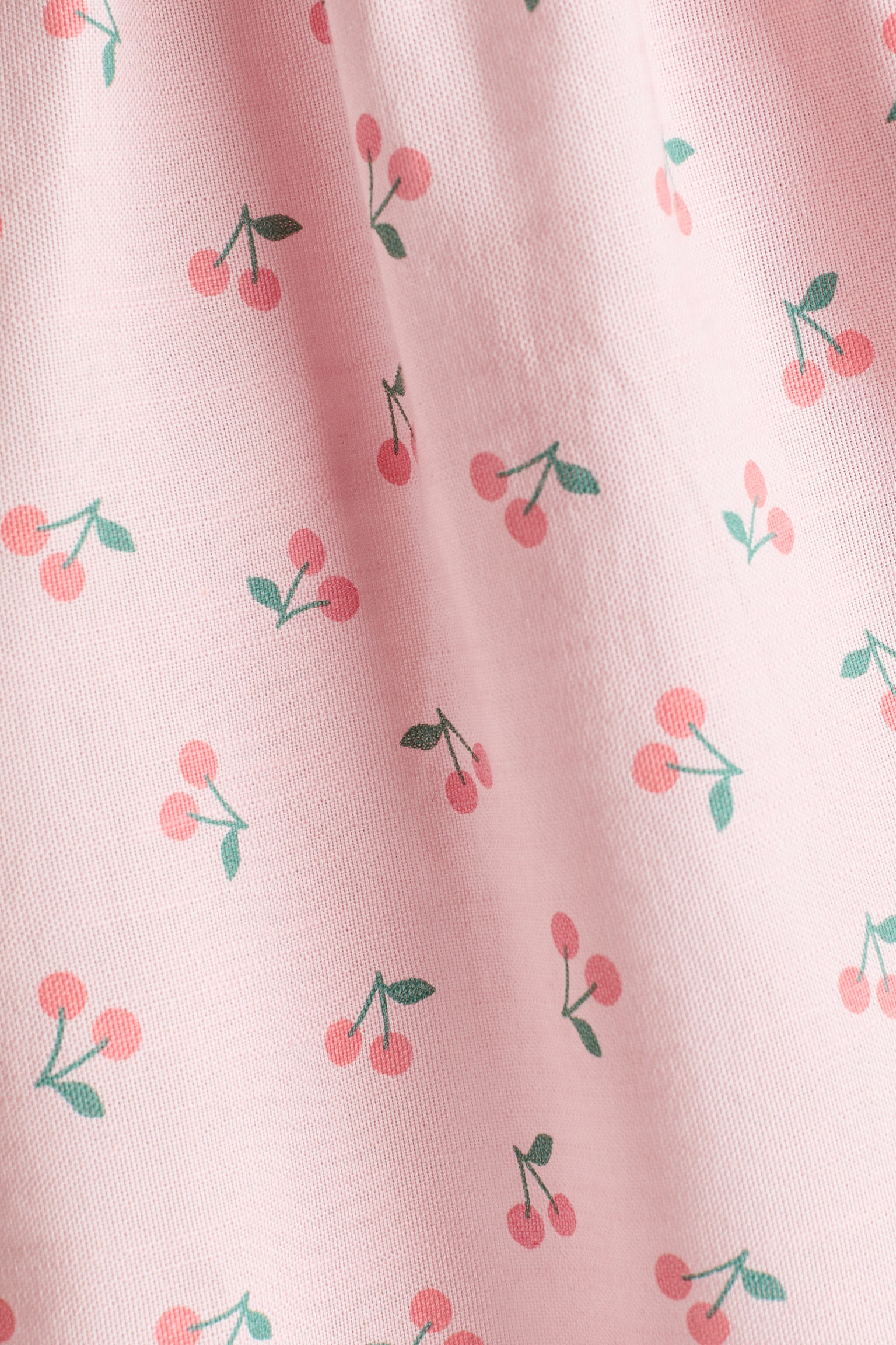 Robe volantée en coton-Rose/cerises - 2