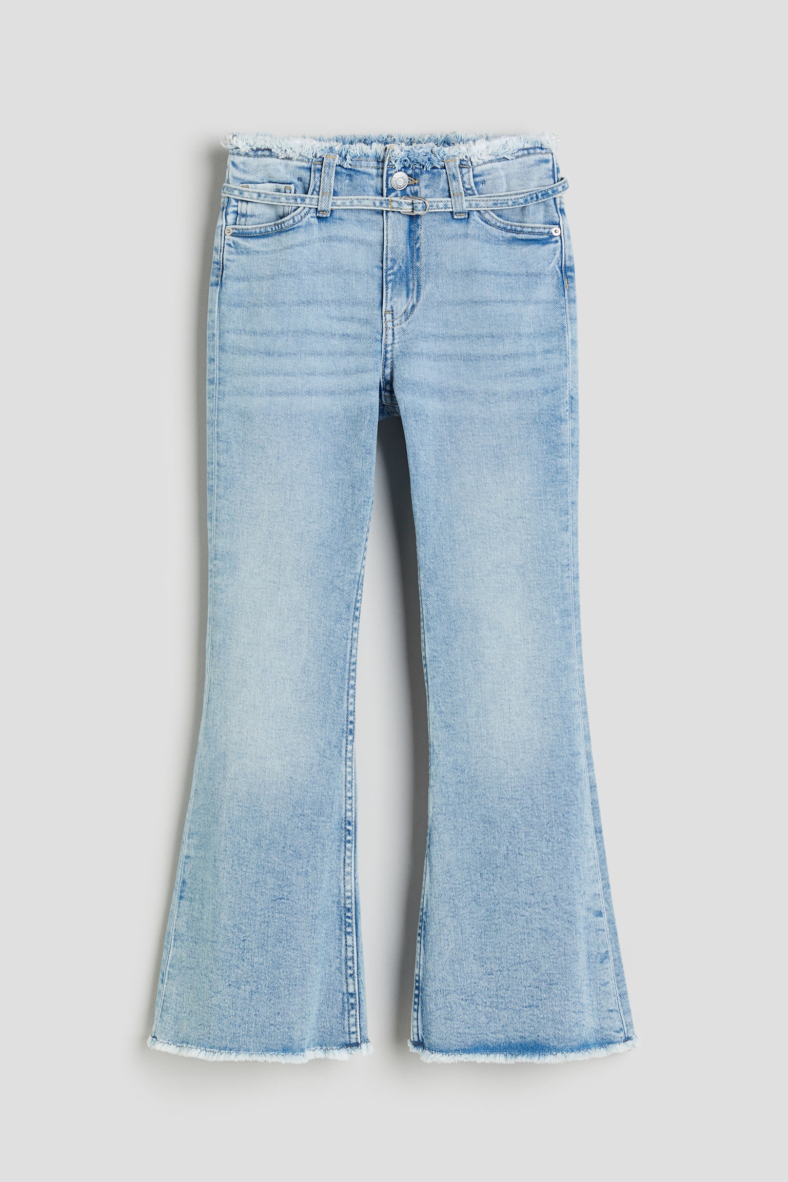 Flared Leg Jeans - Light denim blue - 1