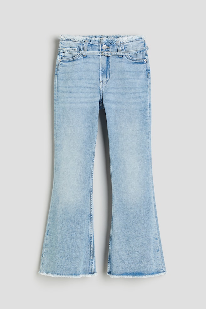 Flared Leg Jeans - Helles Denimblau - 2