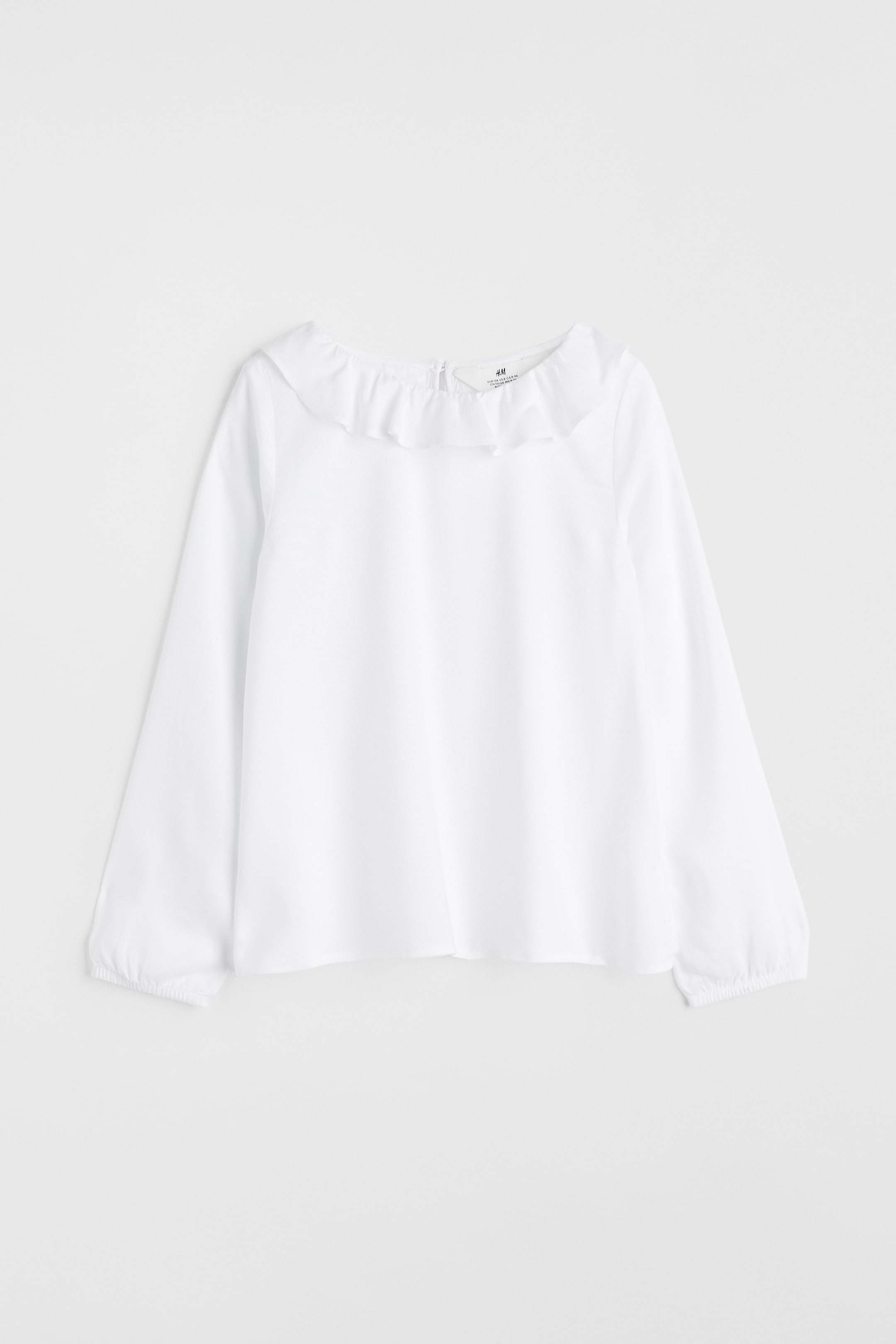 Vezi imaginea mai mare: Bluză cu volan la guler - Alb - COPII | H&M RO 1