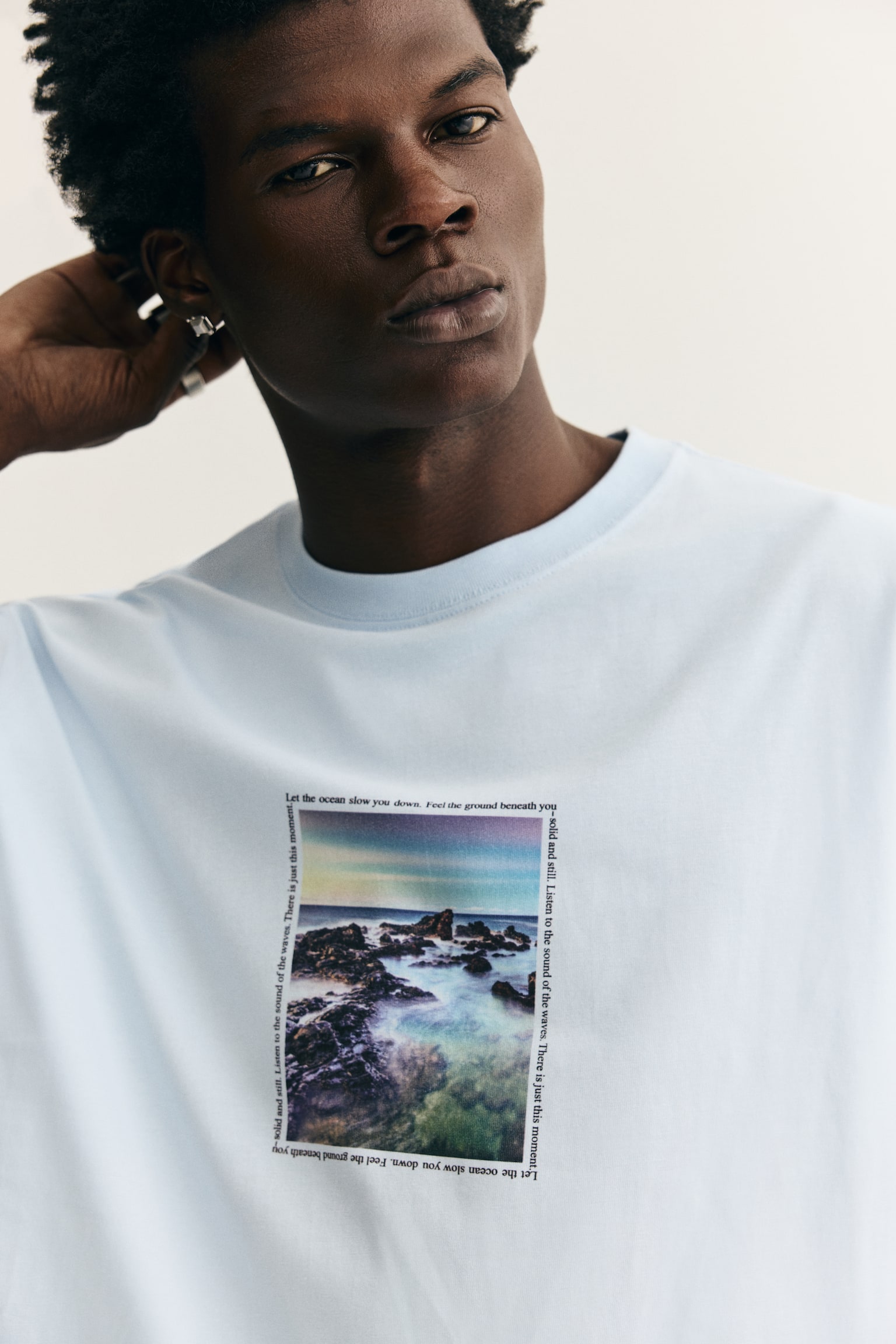 Loose Fit Printed T-shirt - Blue/Plum purple/Orchards bookstore/Light orange/Path of Nature/Light beige/Cat/Light blue/Wickford Hills/Sage green/Angel Ridge/White/Playa de Alcudia/Brown/Adapt/White/Greek Sardines/Plum/Handle With Care/Blue/Still Water/Light blue/Le Club Bleu/White/Frostbite Society/Dark green/I'm Not In The Mood/White/Destined Beyond/Yellow/Enjoy the Present/White/Pasta/White/Watch party - 7