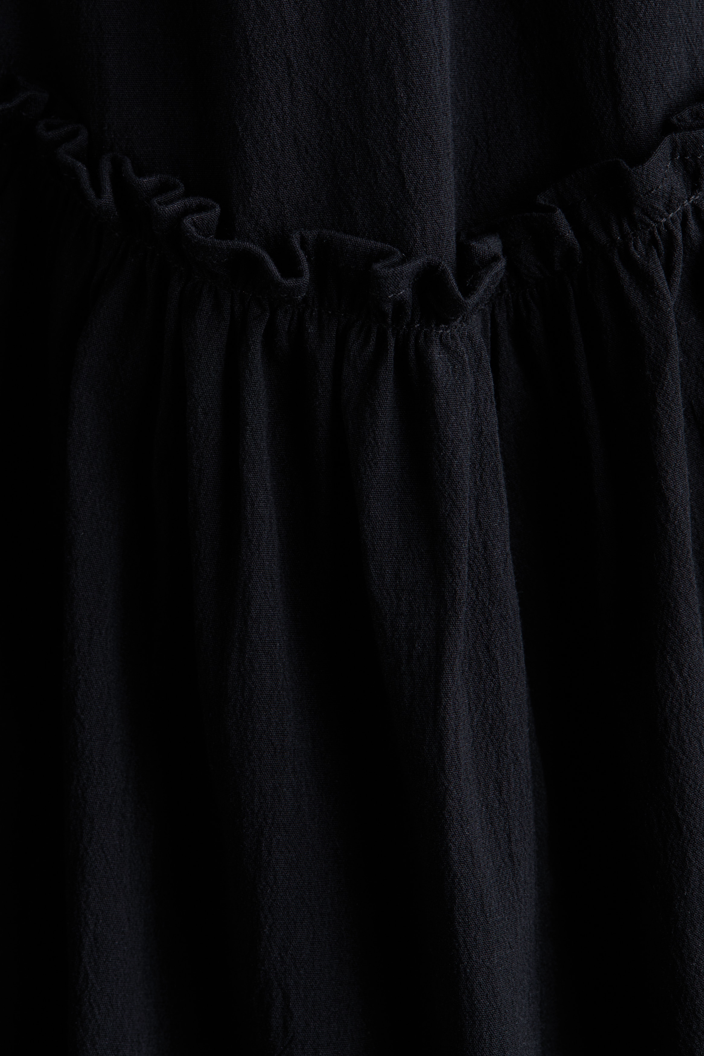 Flared-skirt crêpe dress