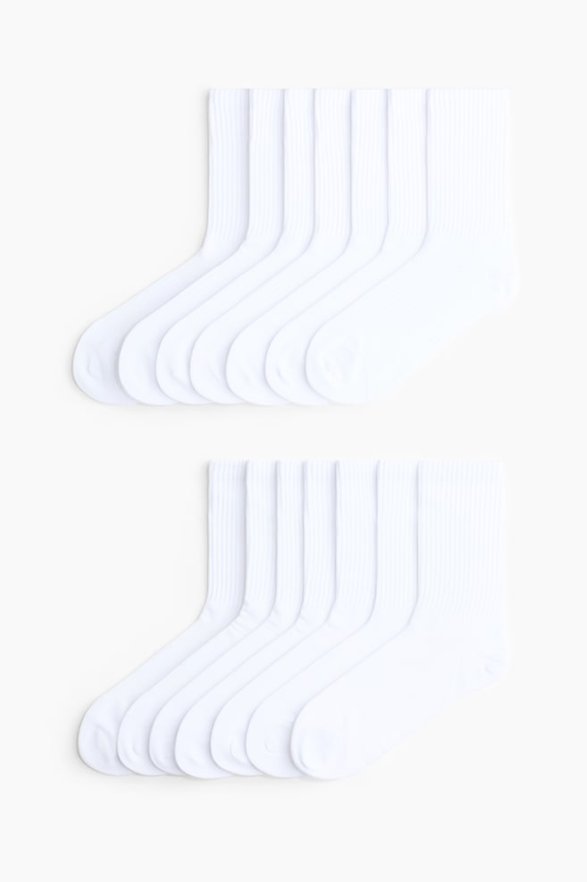 7-pack sports socks with DryMove™ - White/Black - 1