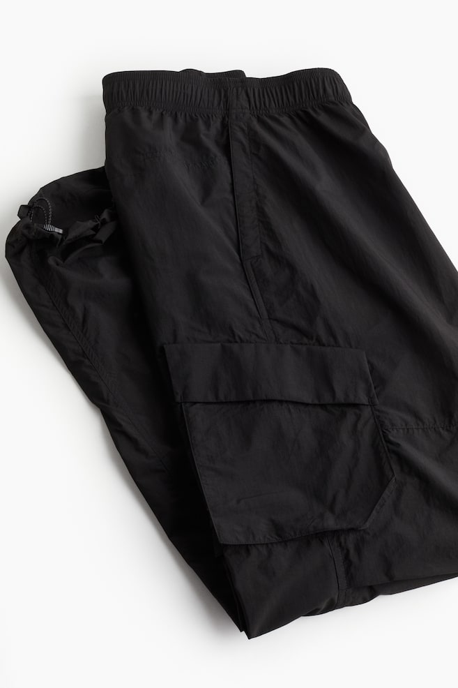 Pantalon cargo parachute - Noir - 6