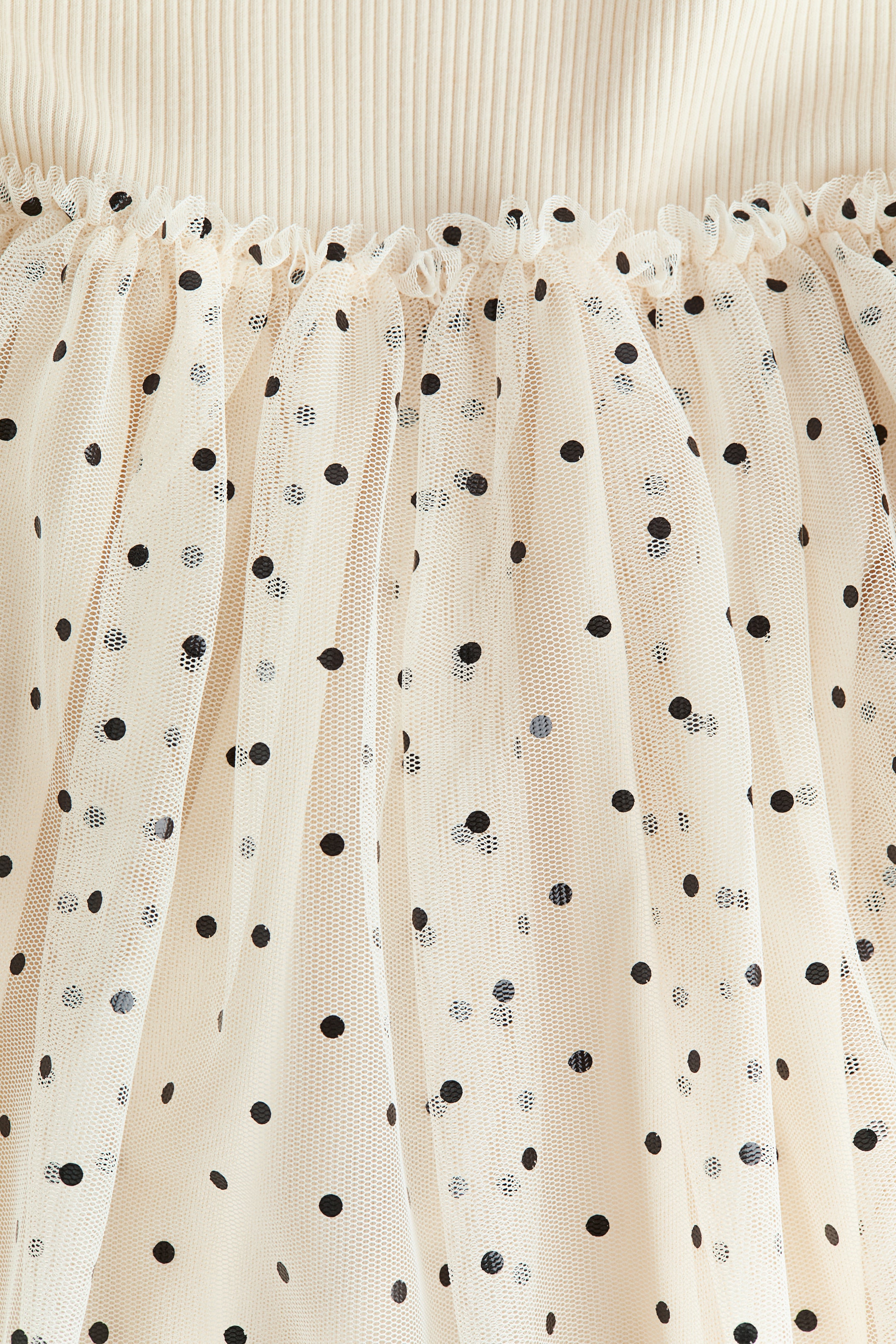 View larger image: Tulle Dress - Light beige/dotted - Kids | H&M US 2