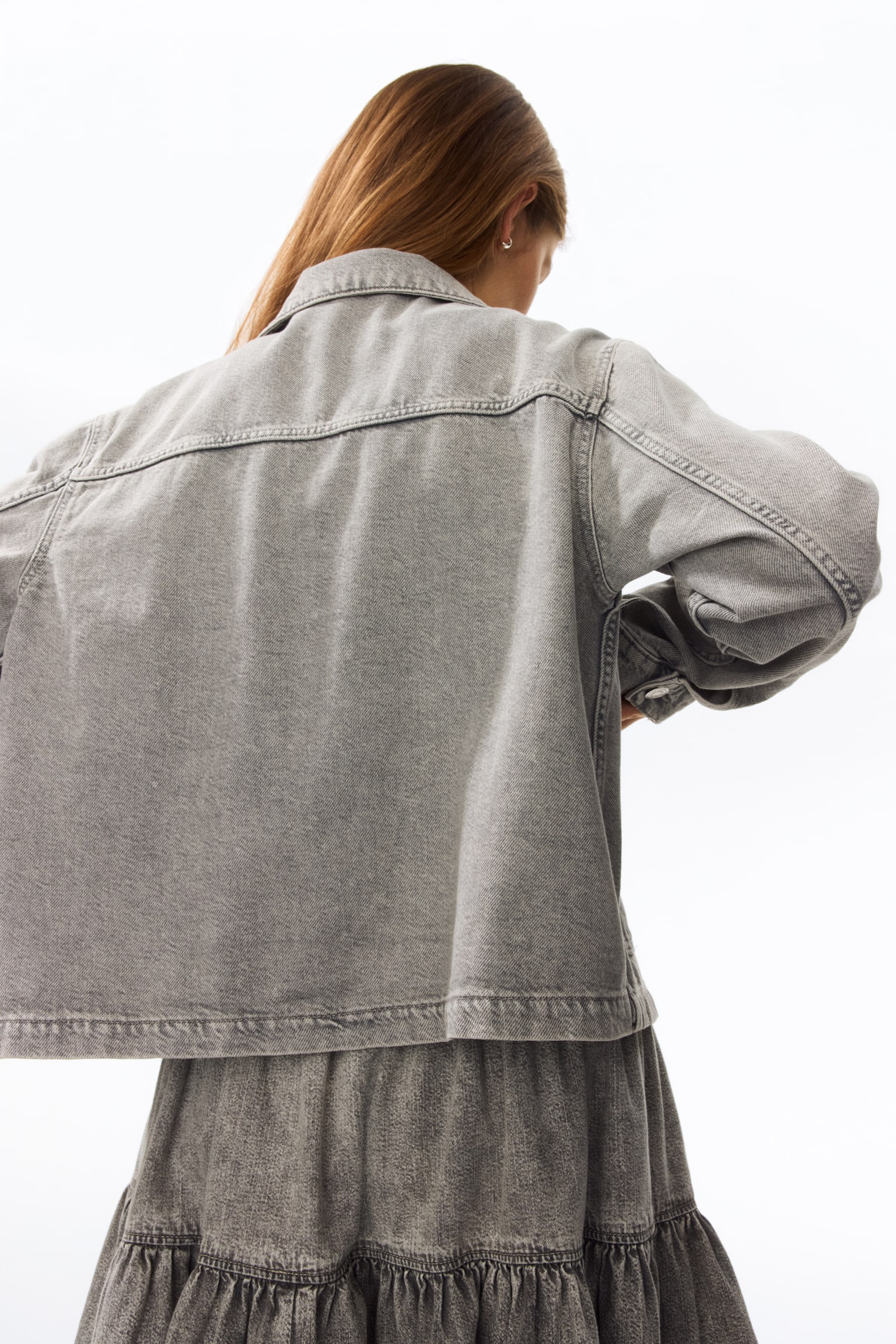 Denim jacket - Light denim grey/Light denim blue/Light pink - 3