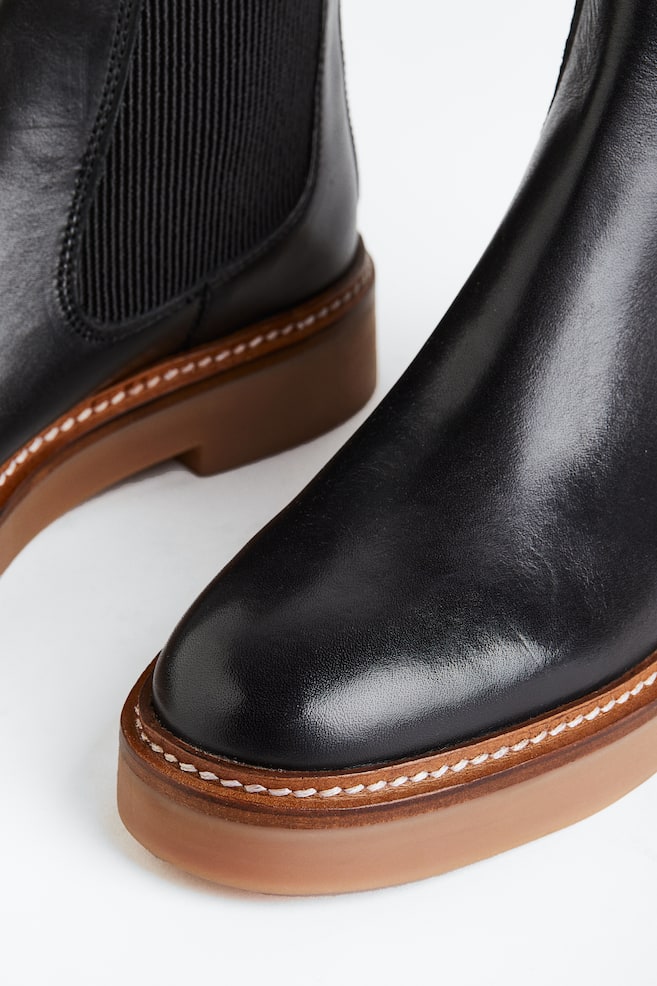 Leather Chelsea boots - Black - 3