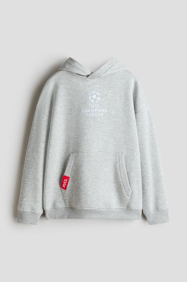Hoodie mit Print - Grau/UEFA Champions League®/Elfenbein/Brawl Stars/Grün/SpongeBob Schwammkopf - 1