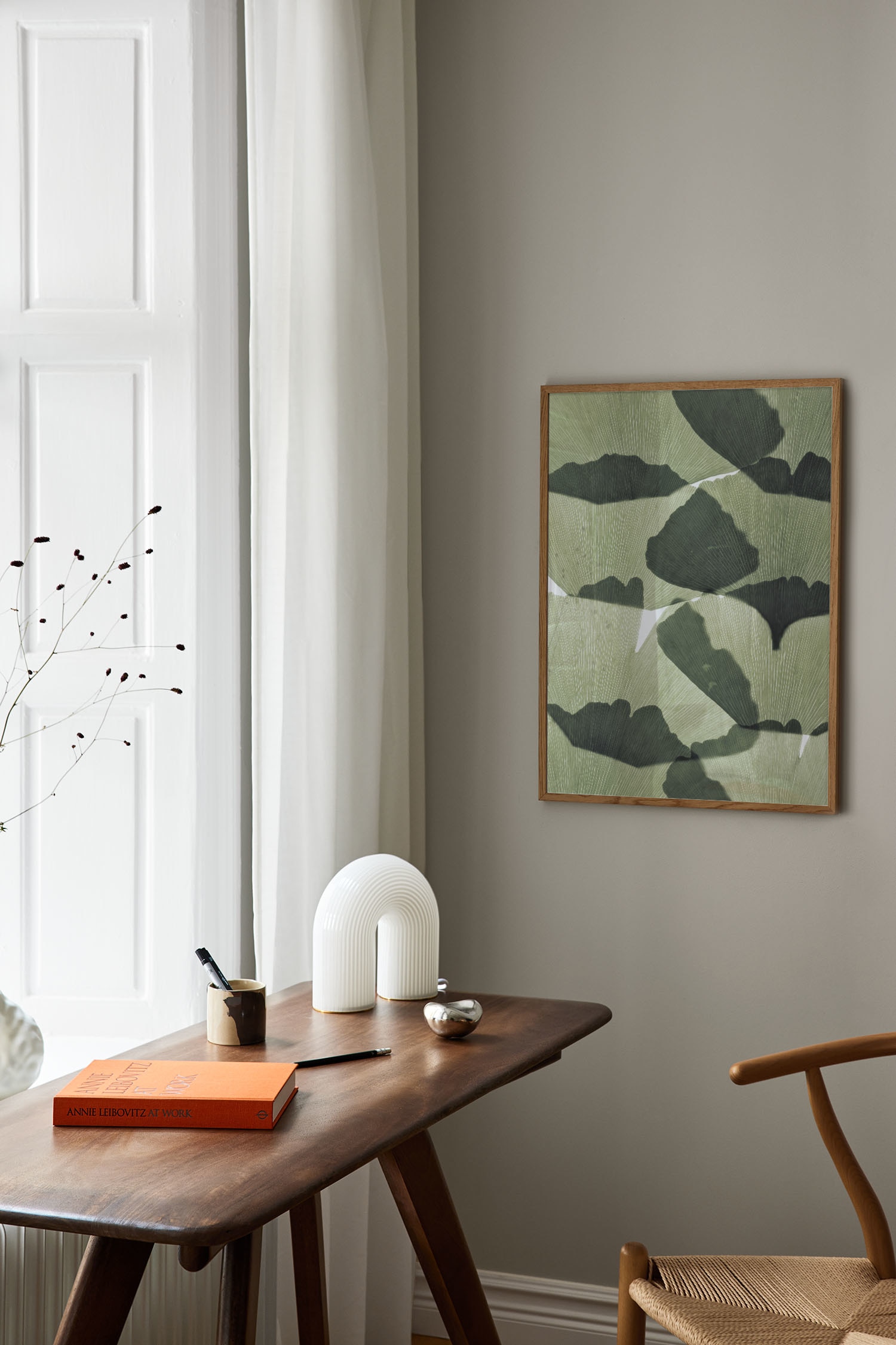 Ginkgo Leaves Poster - Grün