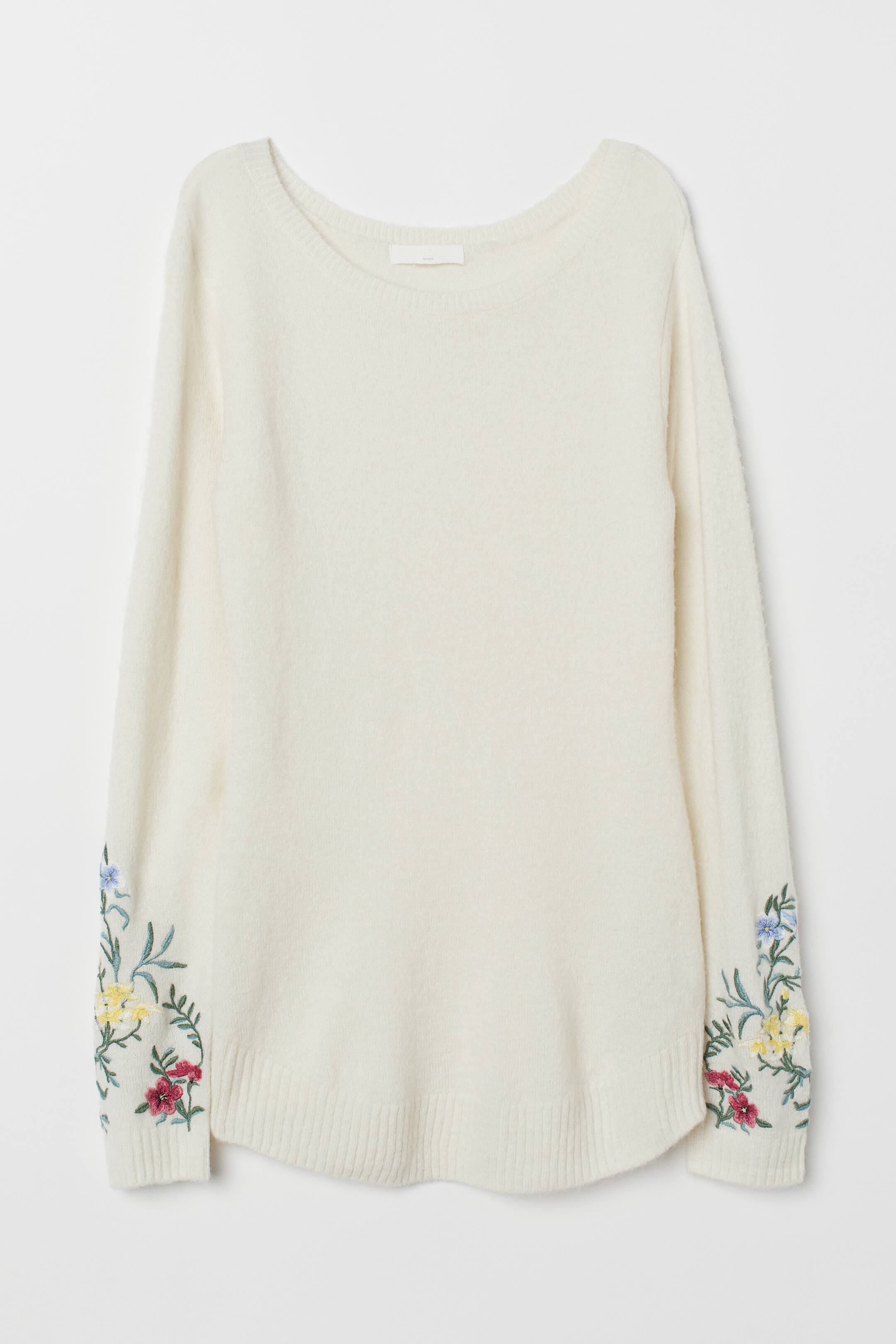 查看大圖: MAMA 精織套衫 - 天然白色 - Ladies | H&M 1