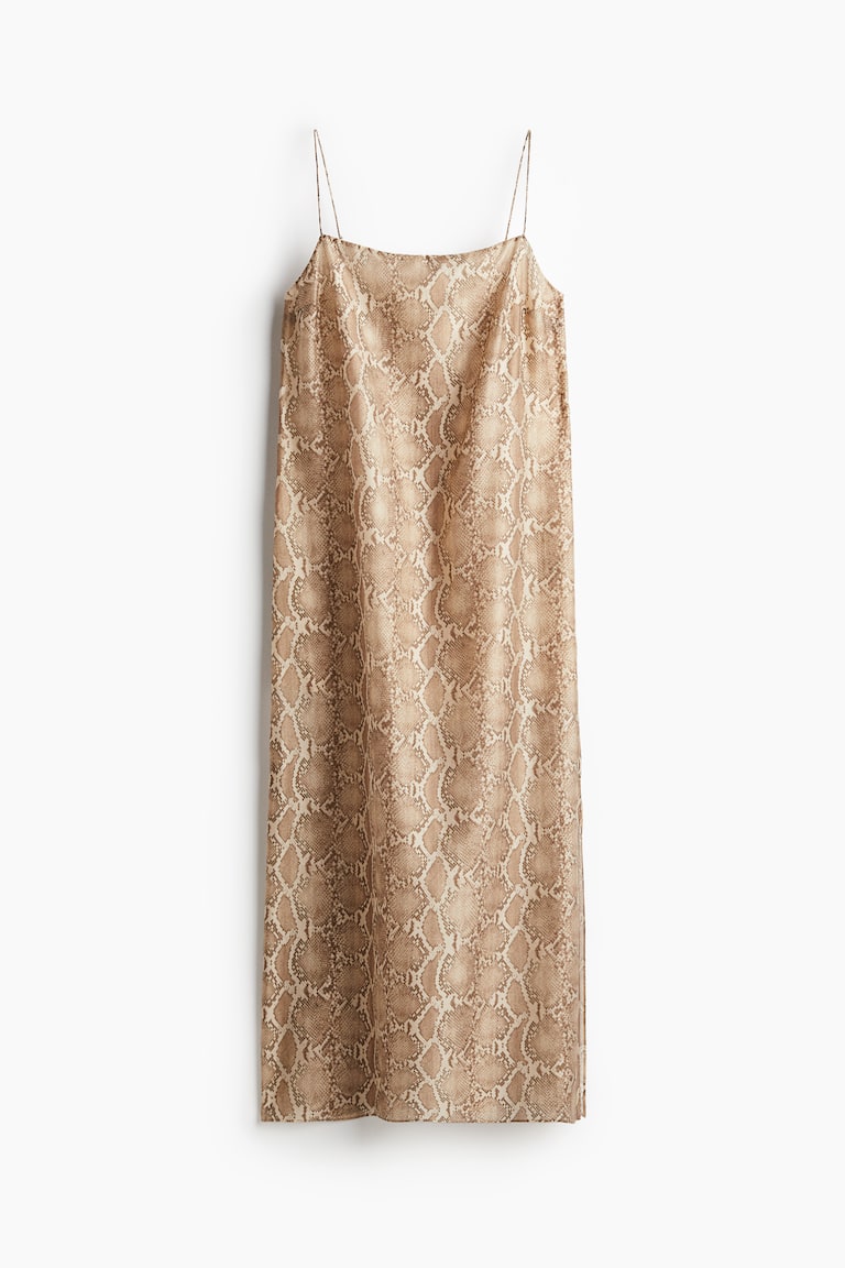 Women's Beige/snakeskin-patterned Slip Dress | H&M US
