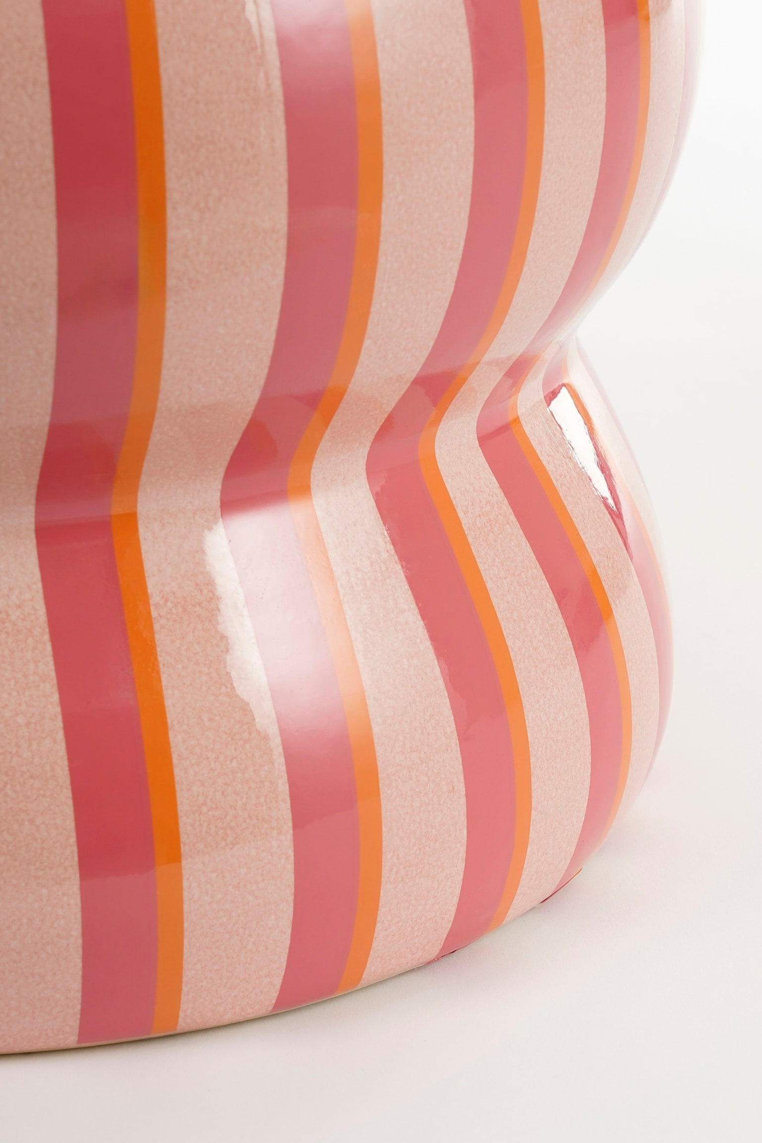 Ceramiczny Stolik Kawowy - Różowy, Pomarańczowy - 6