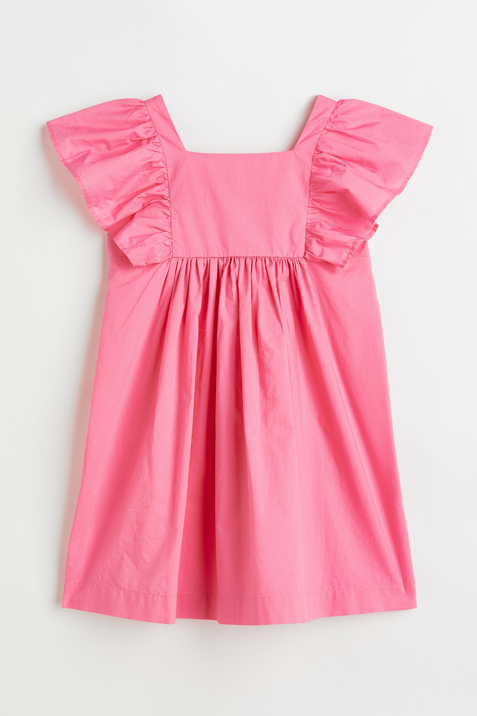 Flounce-trimmed dress - Pink