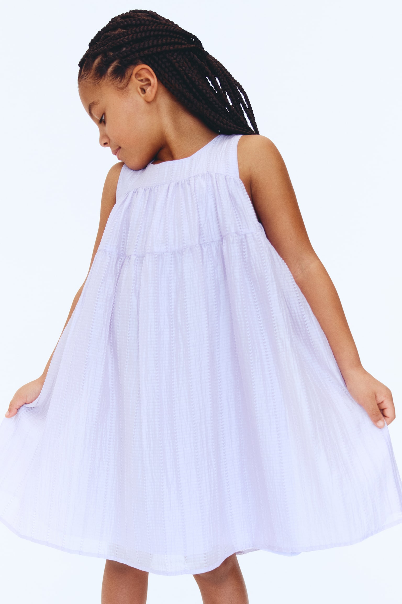 Vestido línea A - Lila/Rosa claro/Floreado/Beige claro/Lunares/Rosa palo/Floreado - 5