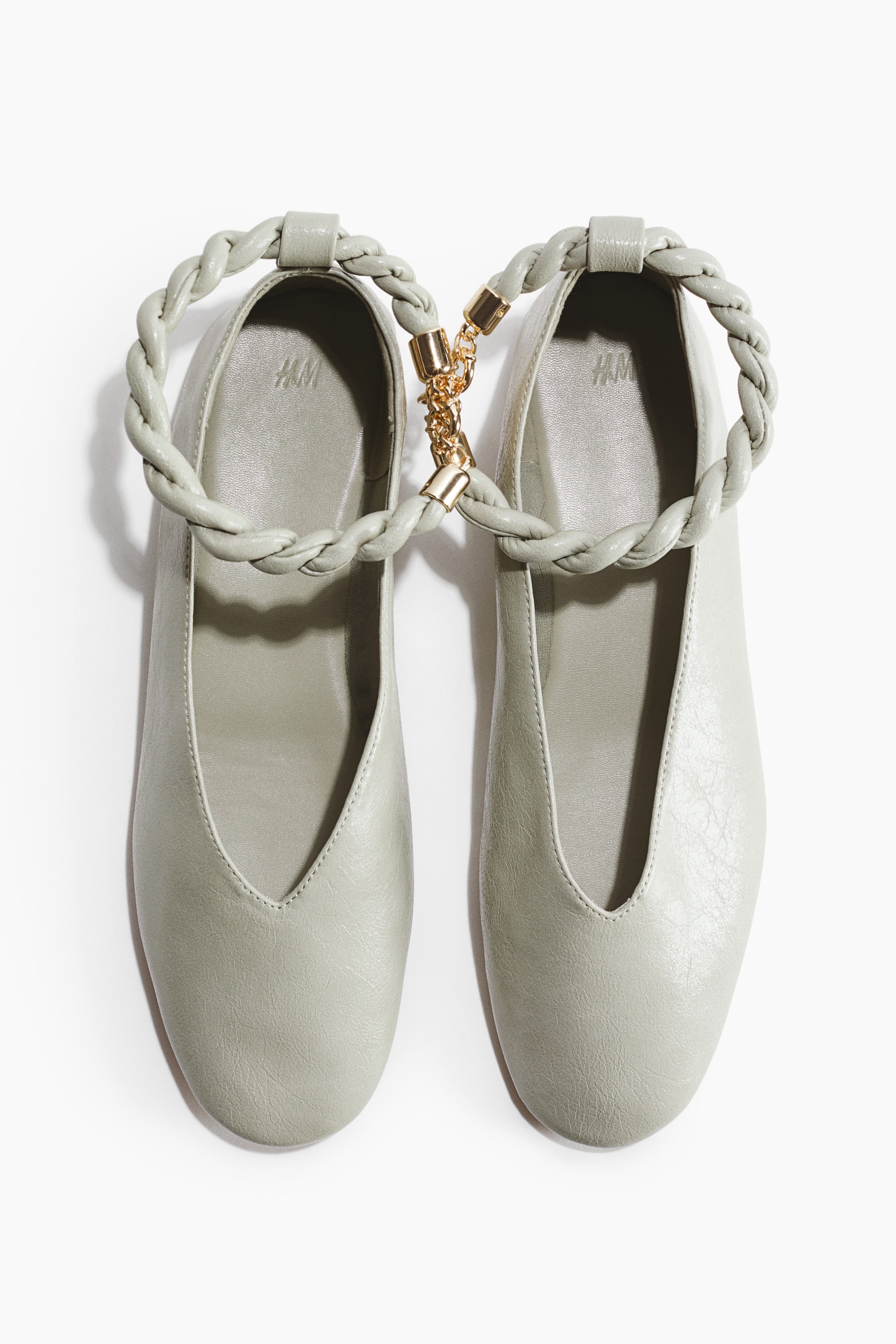 View larger image: Twist-detail ballet flats - Pale green - Ladies | H&M 2