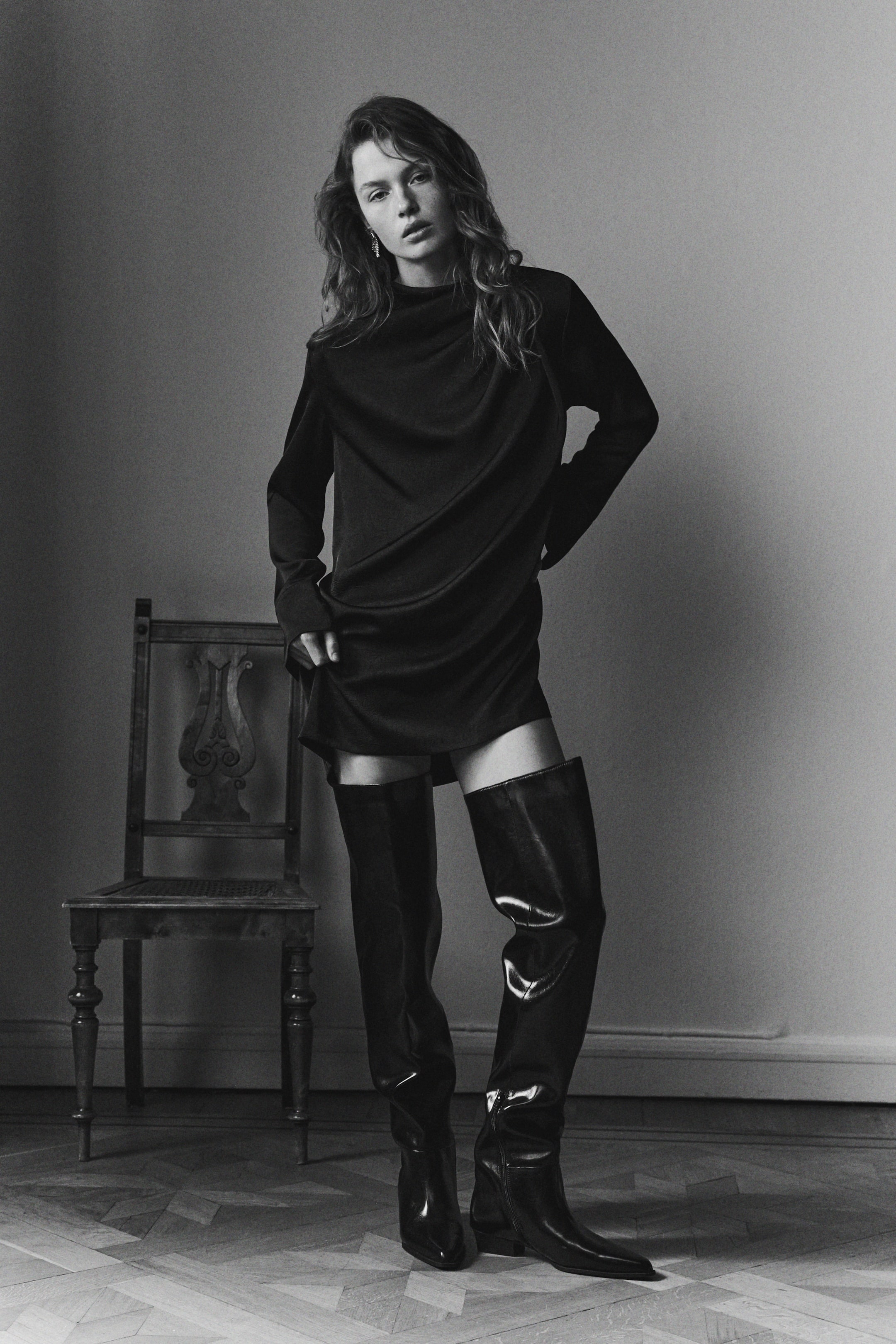 View larger image: Draped dress - Black - Ladies | H&M 1