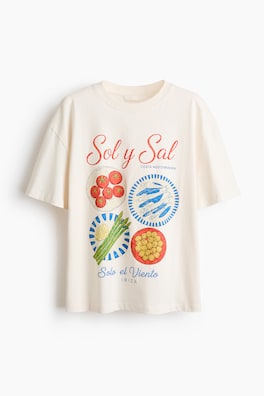 T-shirt i bomull med tryck