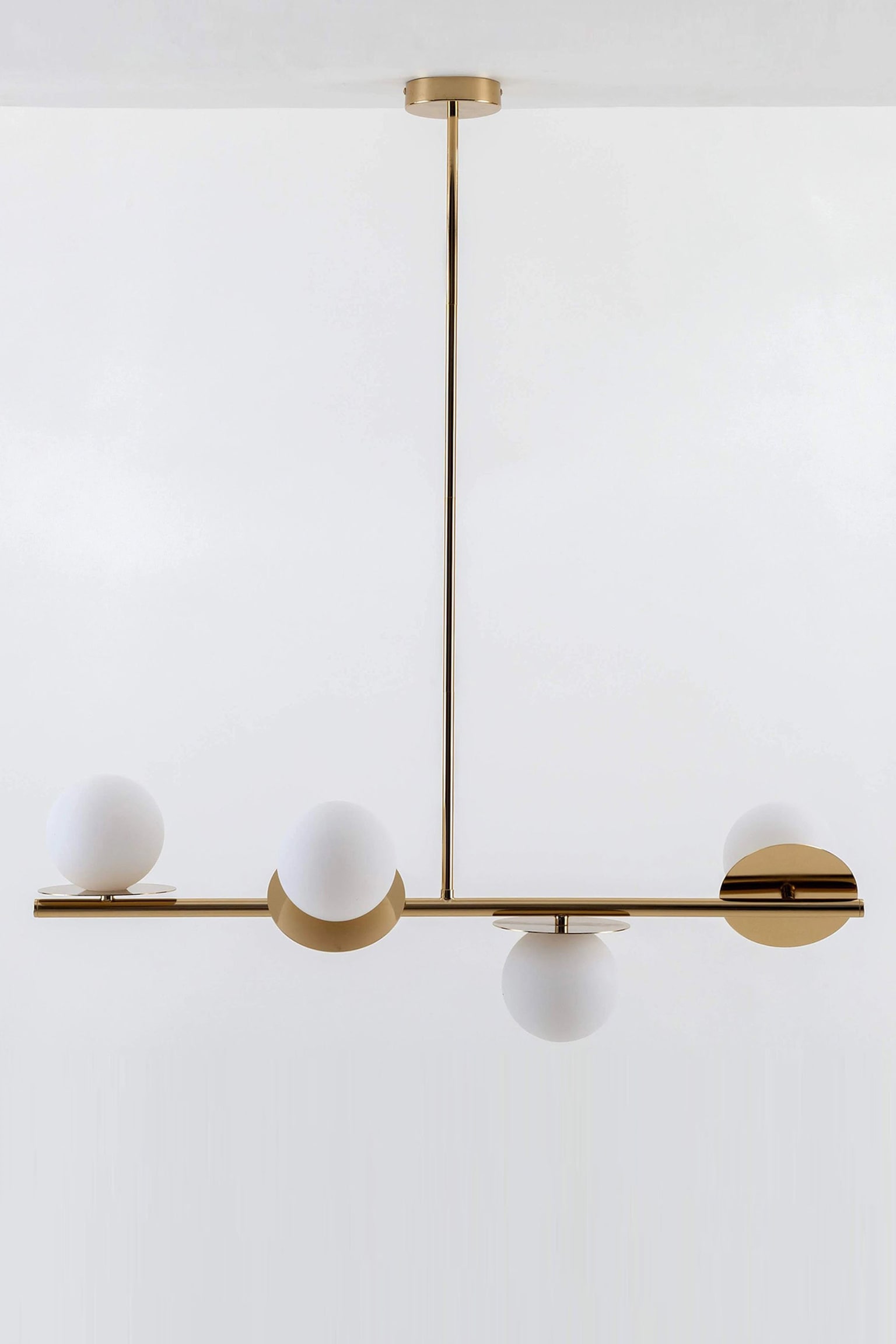 Opal Disk Ceiling Light - Gold/Dark Grey - 6